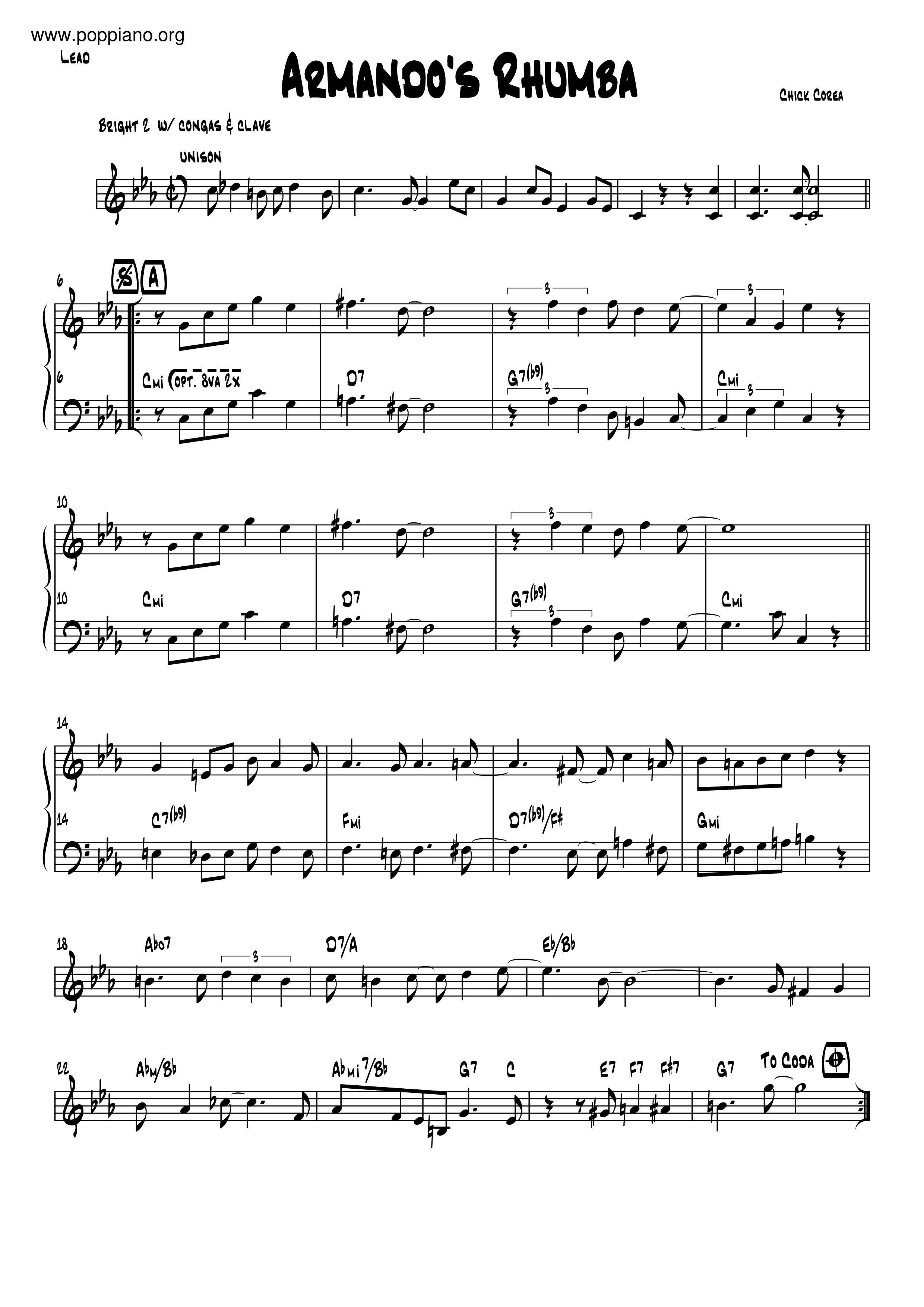 Armando's Rhumba琴谱