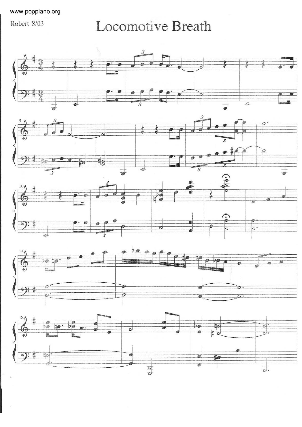 Locomotive Breath琴谱