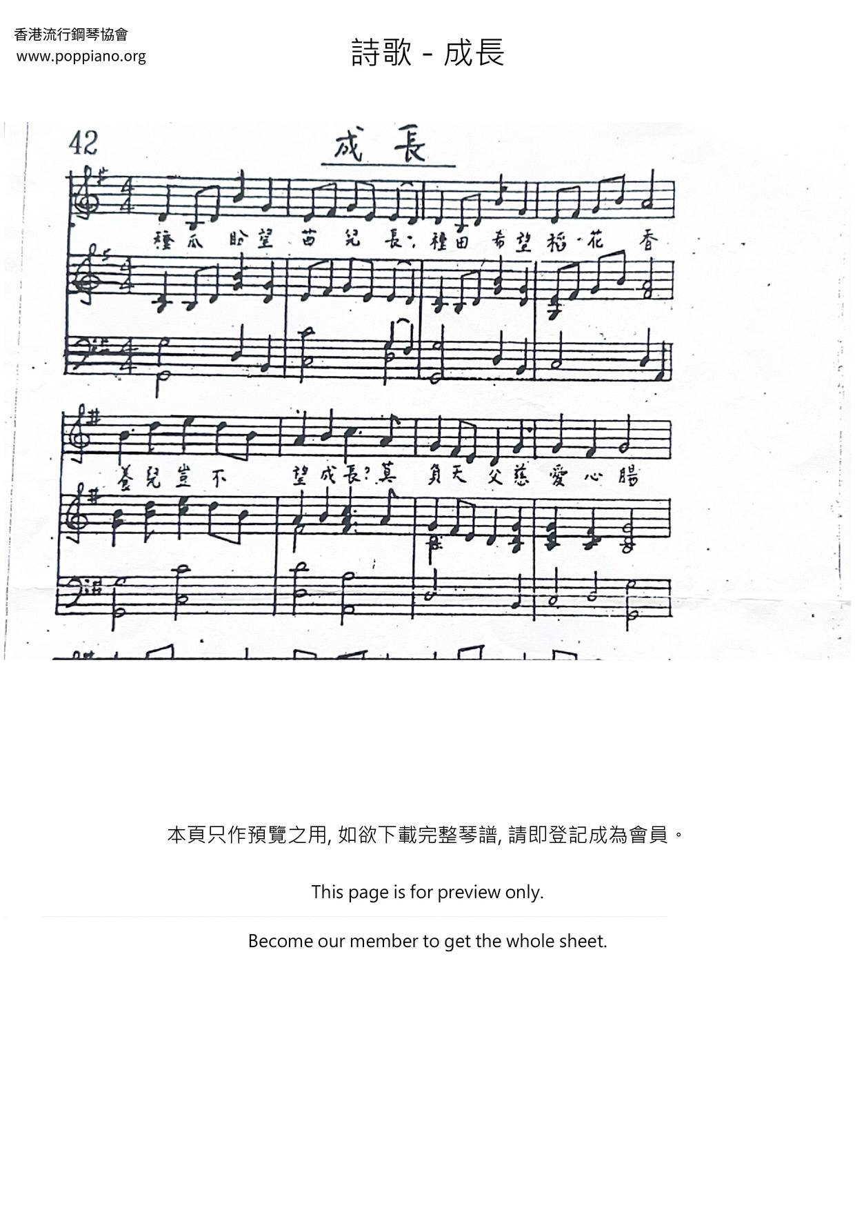 成长琴谱