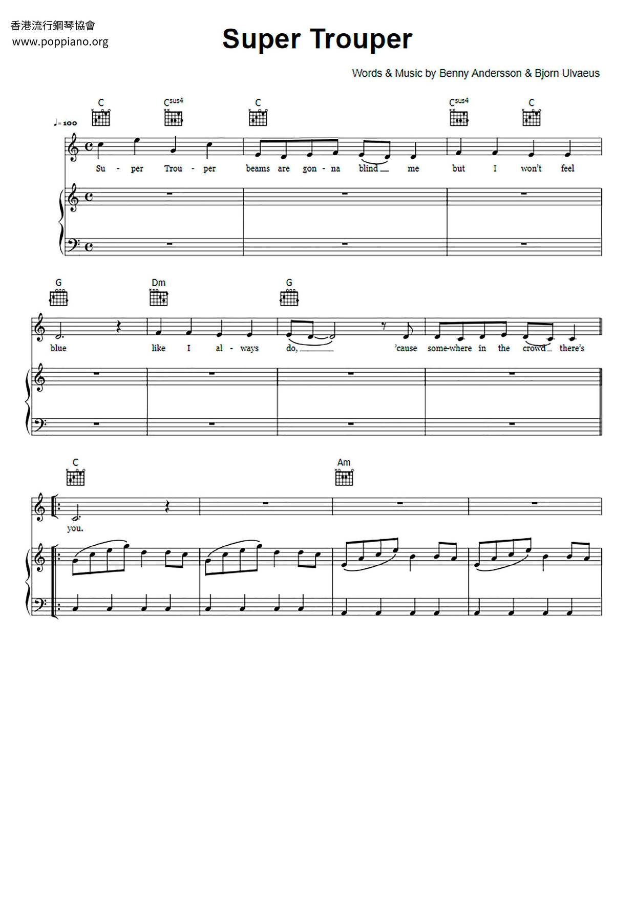 Super Trouper琴谱