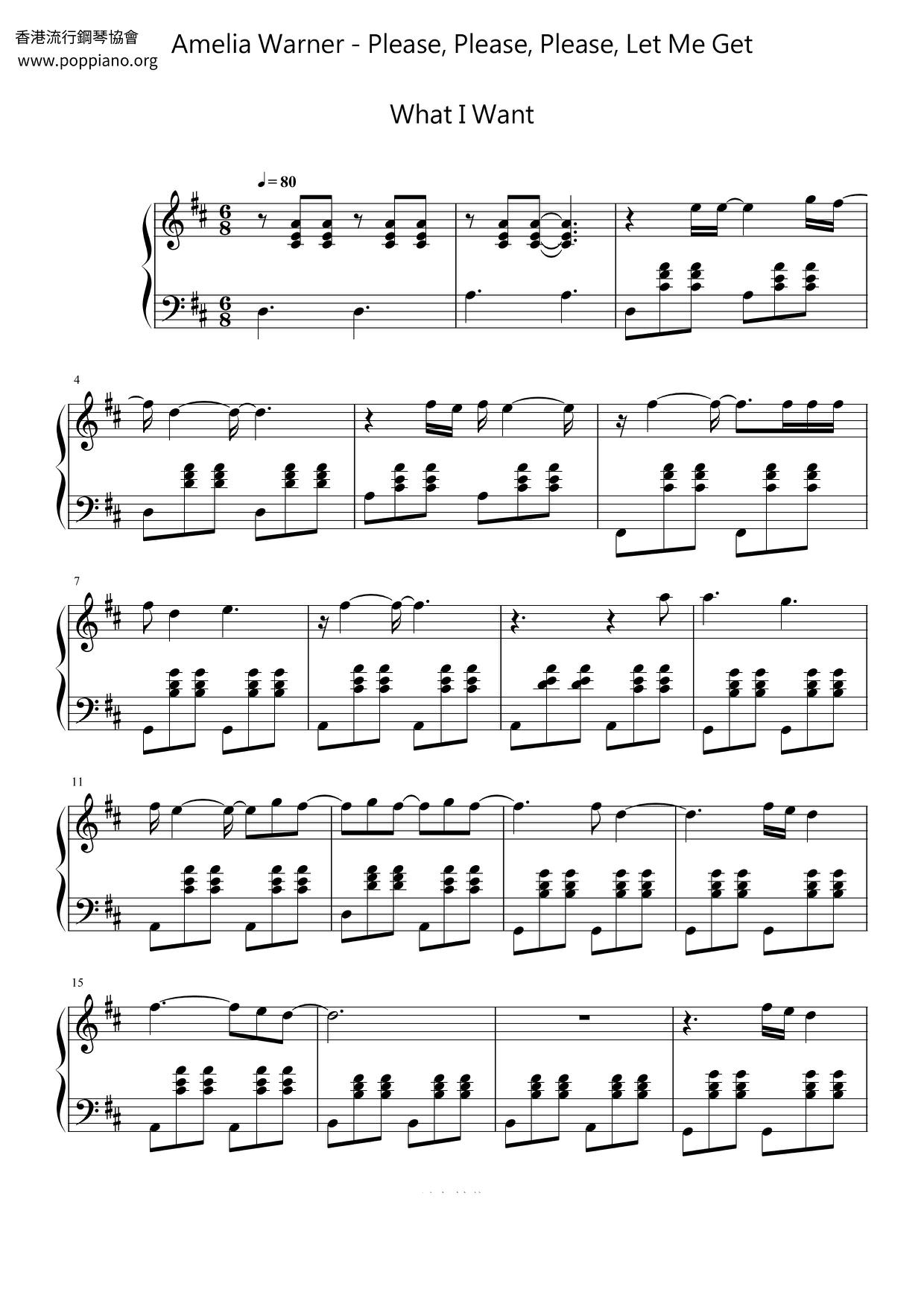 Please, Please, Please, Let Me Get What I Want琴谱