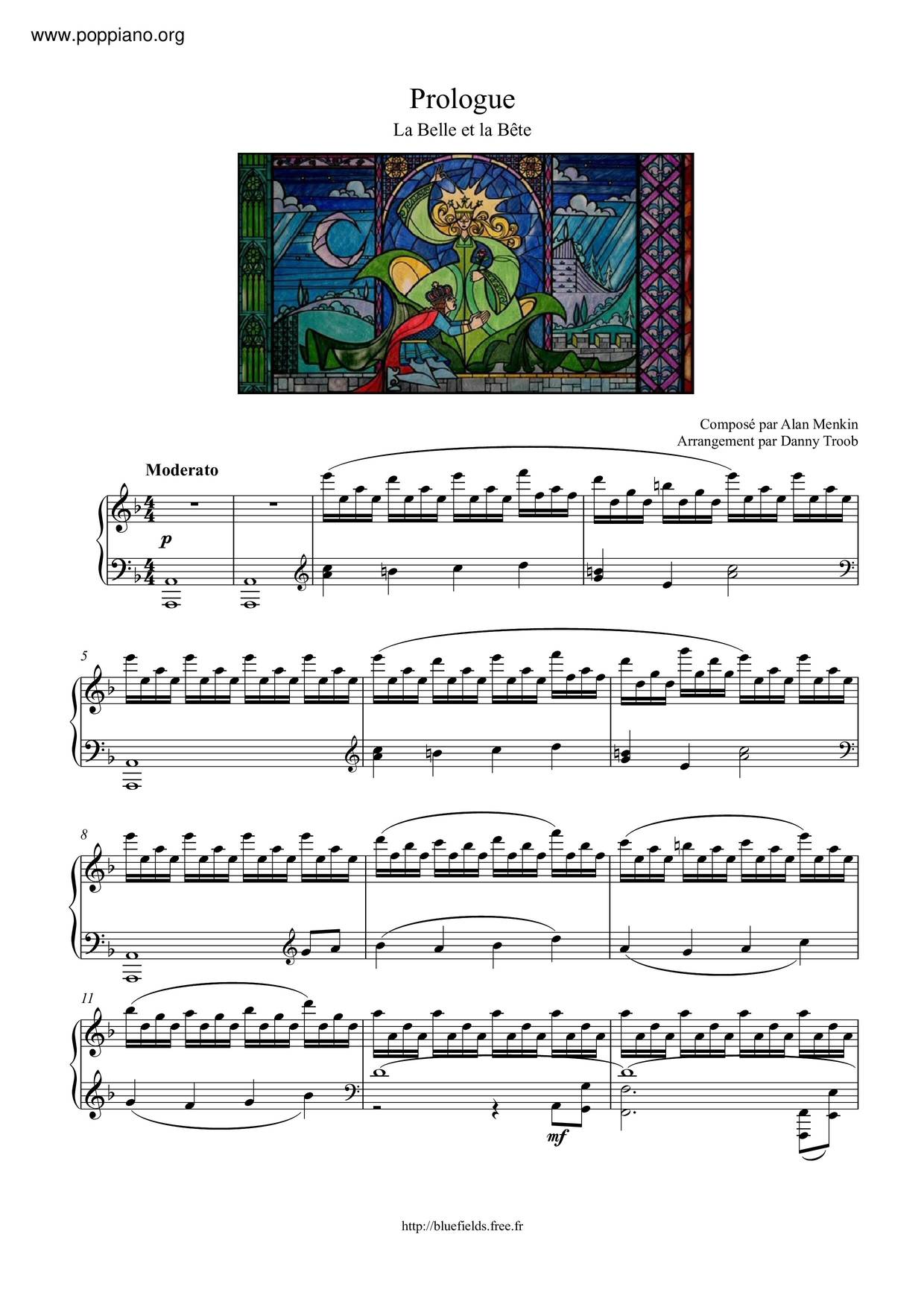 Beauty And The Beast - Prologue琴谱