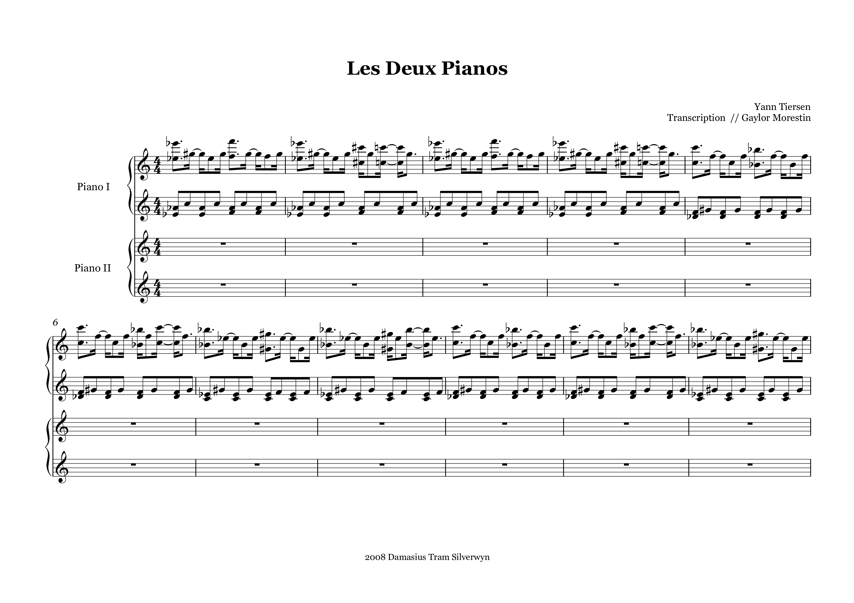 Les Deux Pianos琴谱