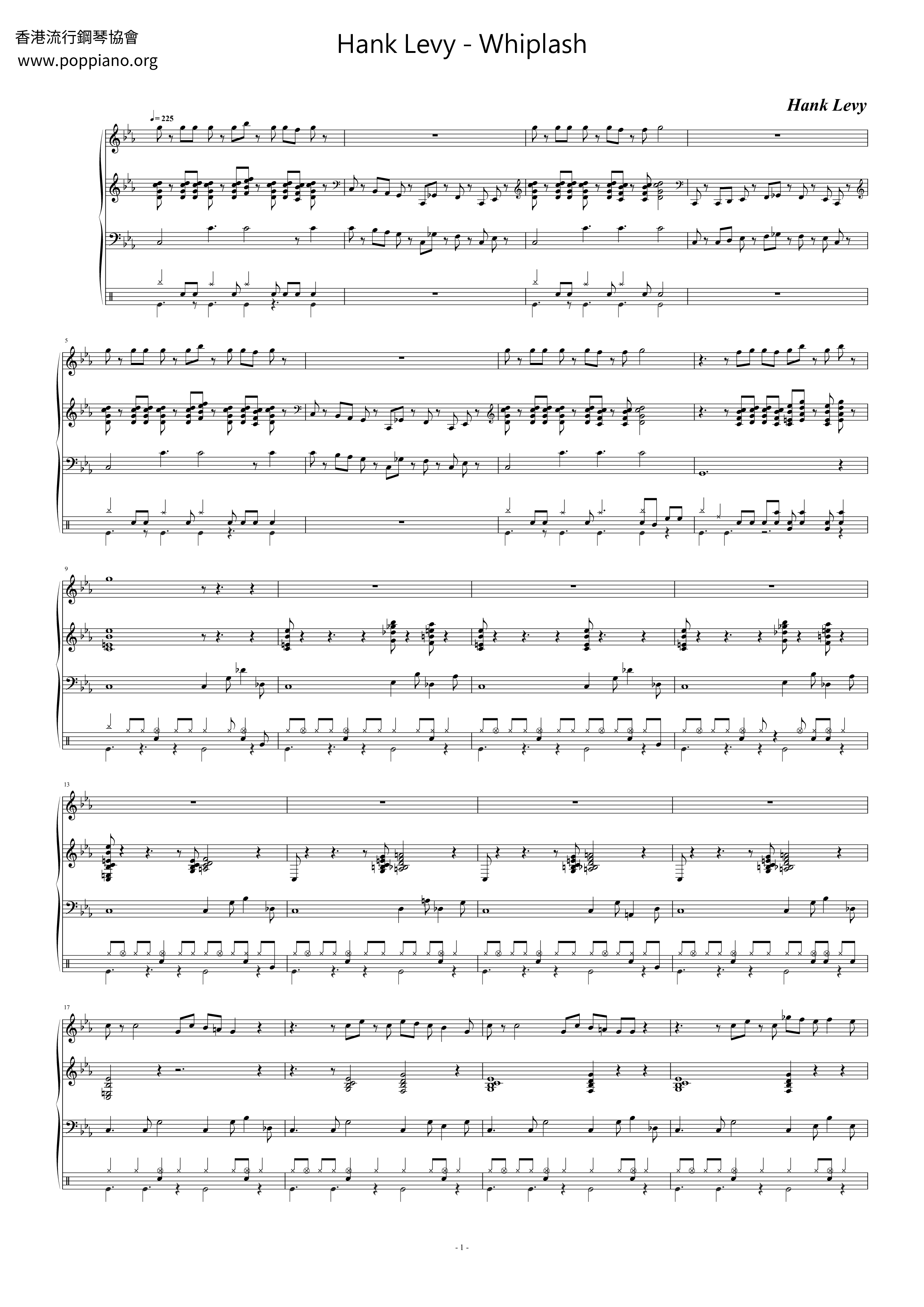 Whiplash琴谱