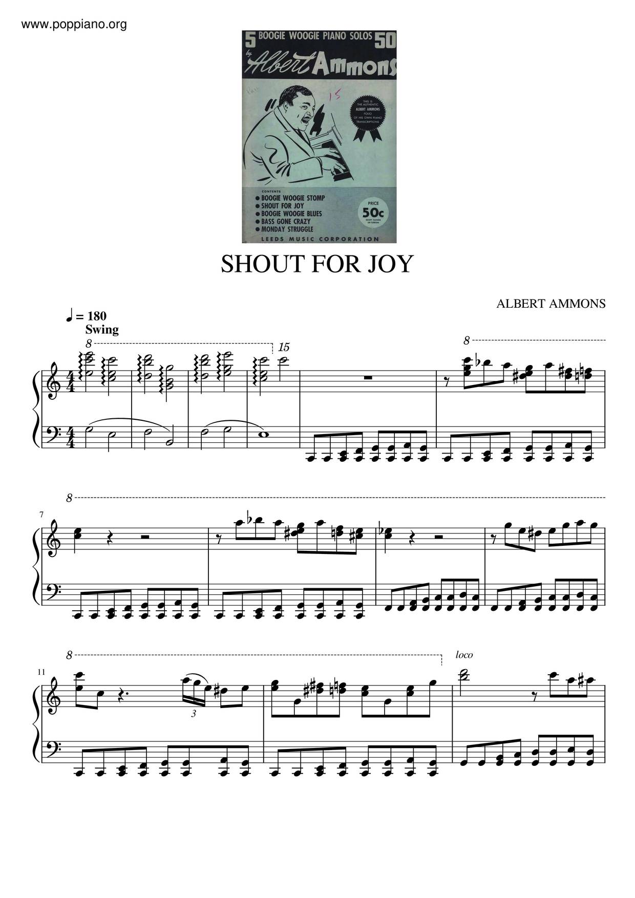 Shout For Joy琴谱