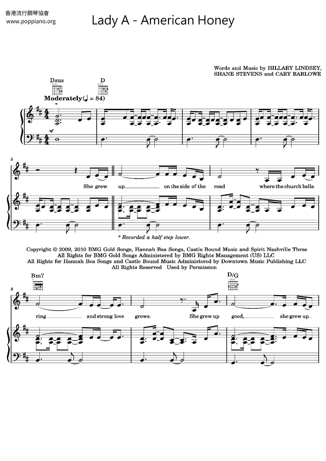 American Honey琴谱