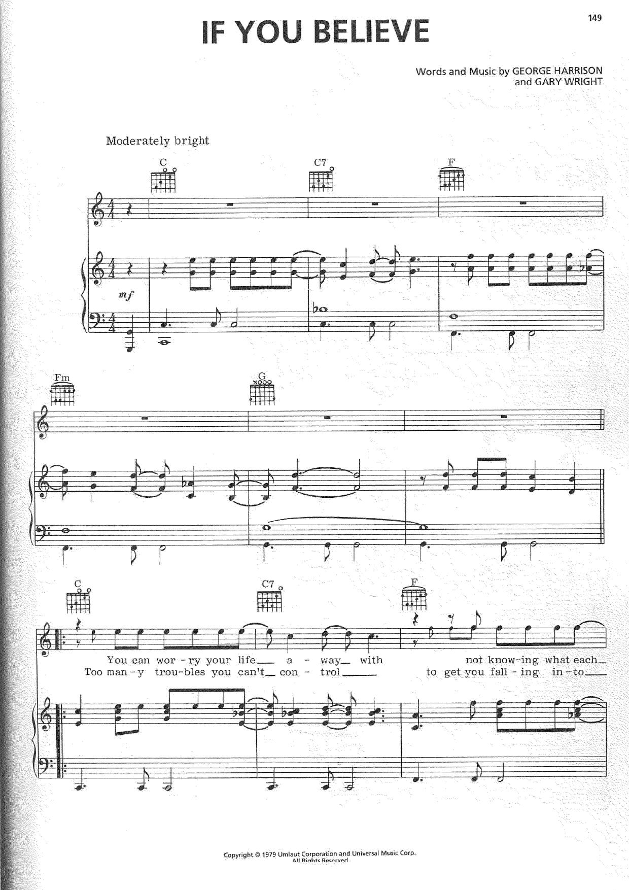 If You Believe琴谱