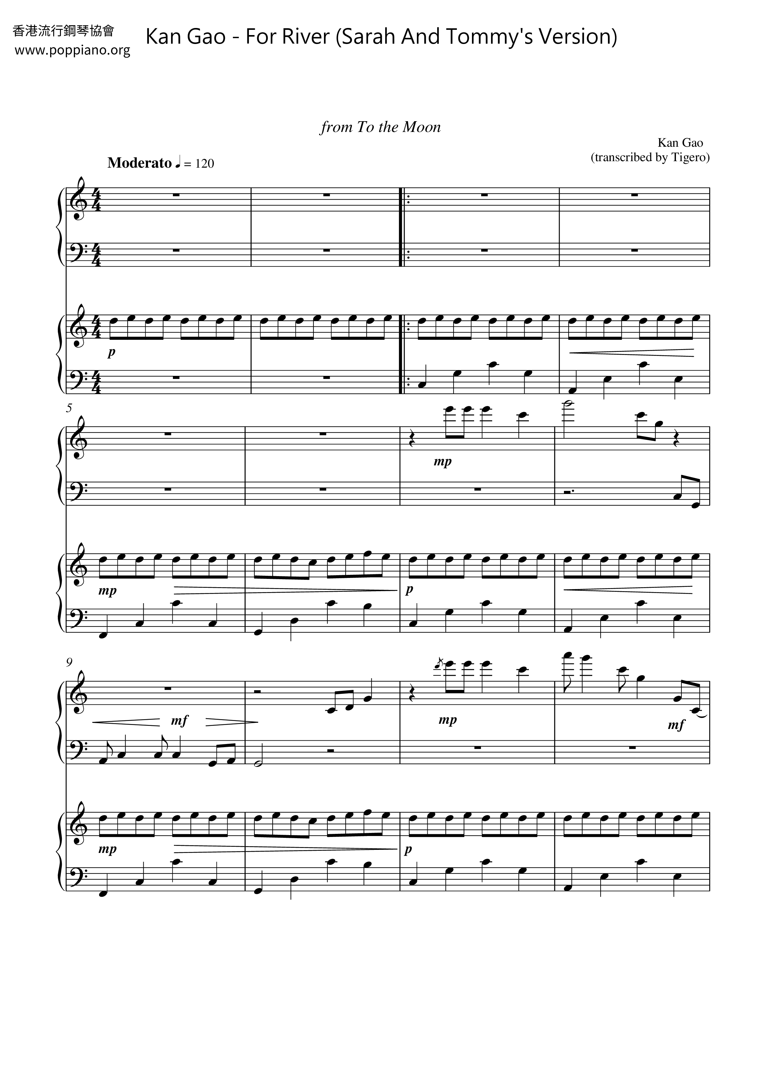 For River (Sarah And Tommy's Version)琴谱