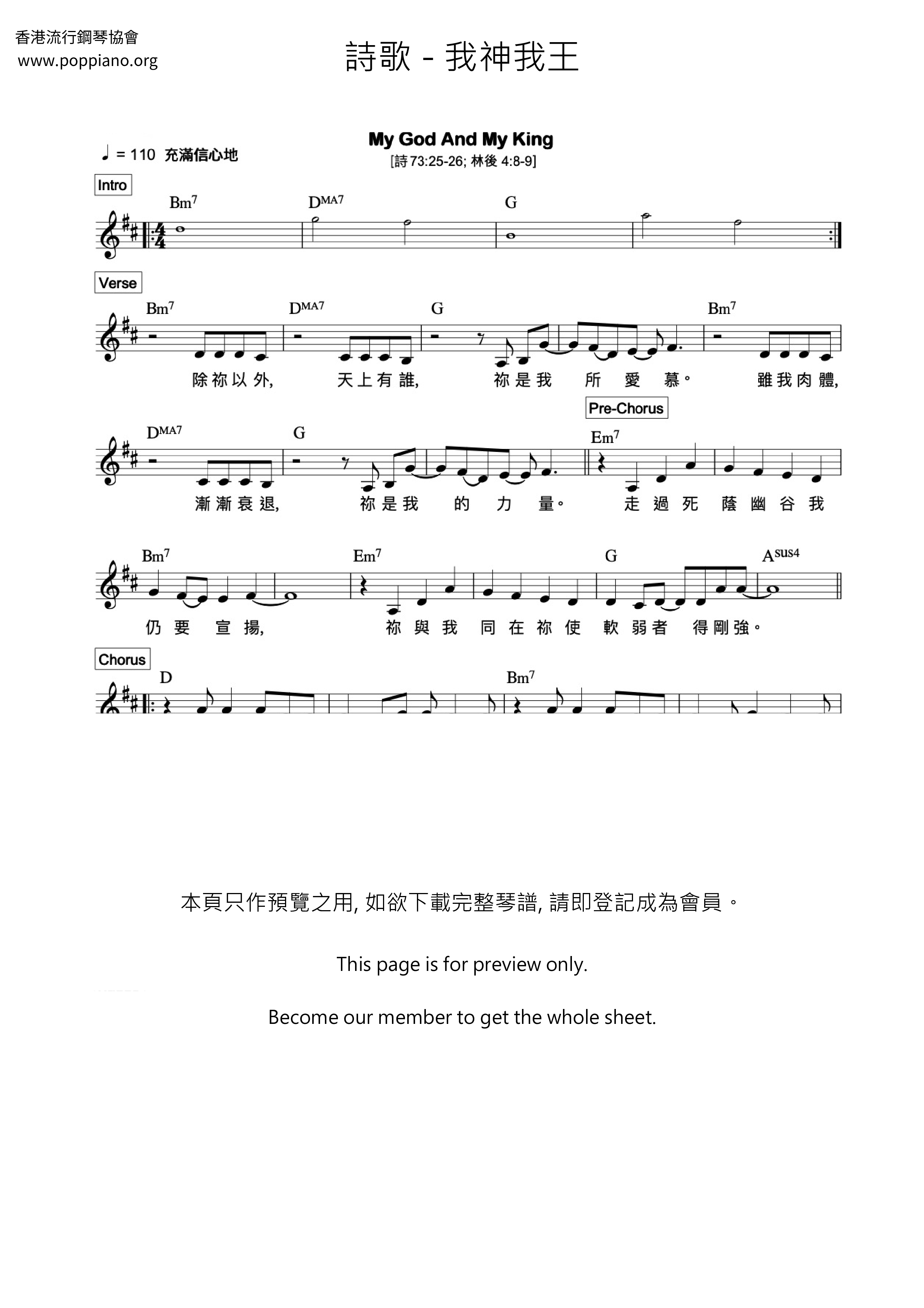 我神我王琴谱