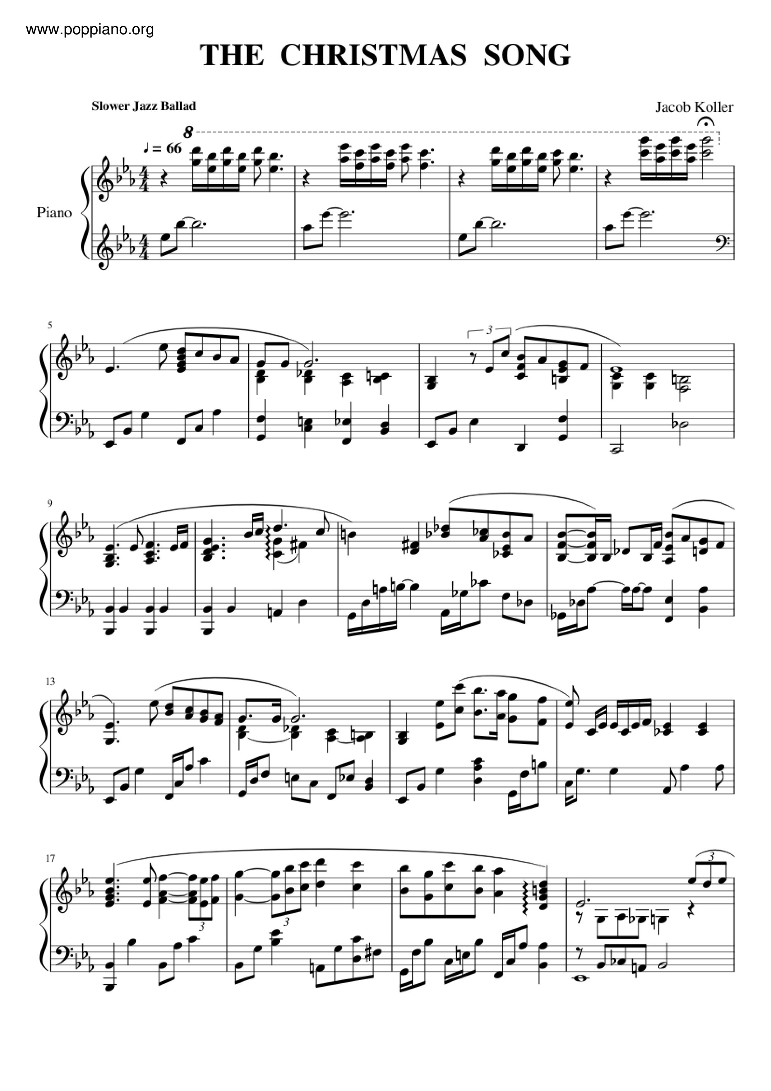 The Christmas Song琴谱