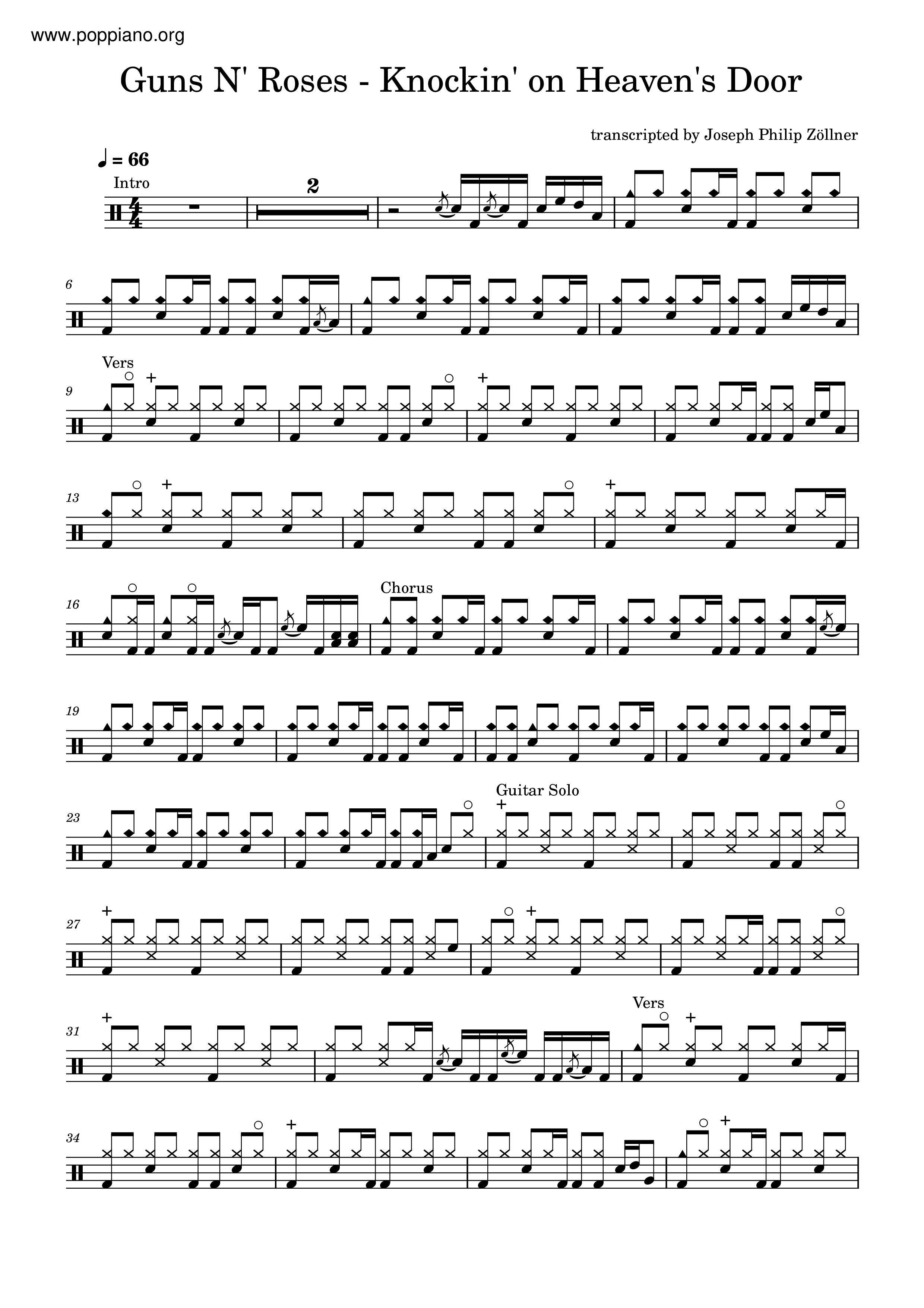 Knockin' On Heaven's Door琴谱