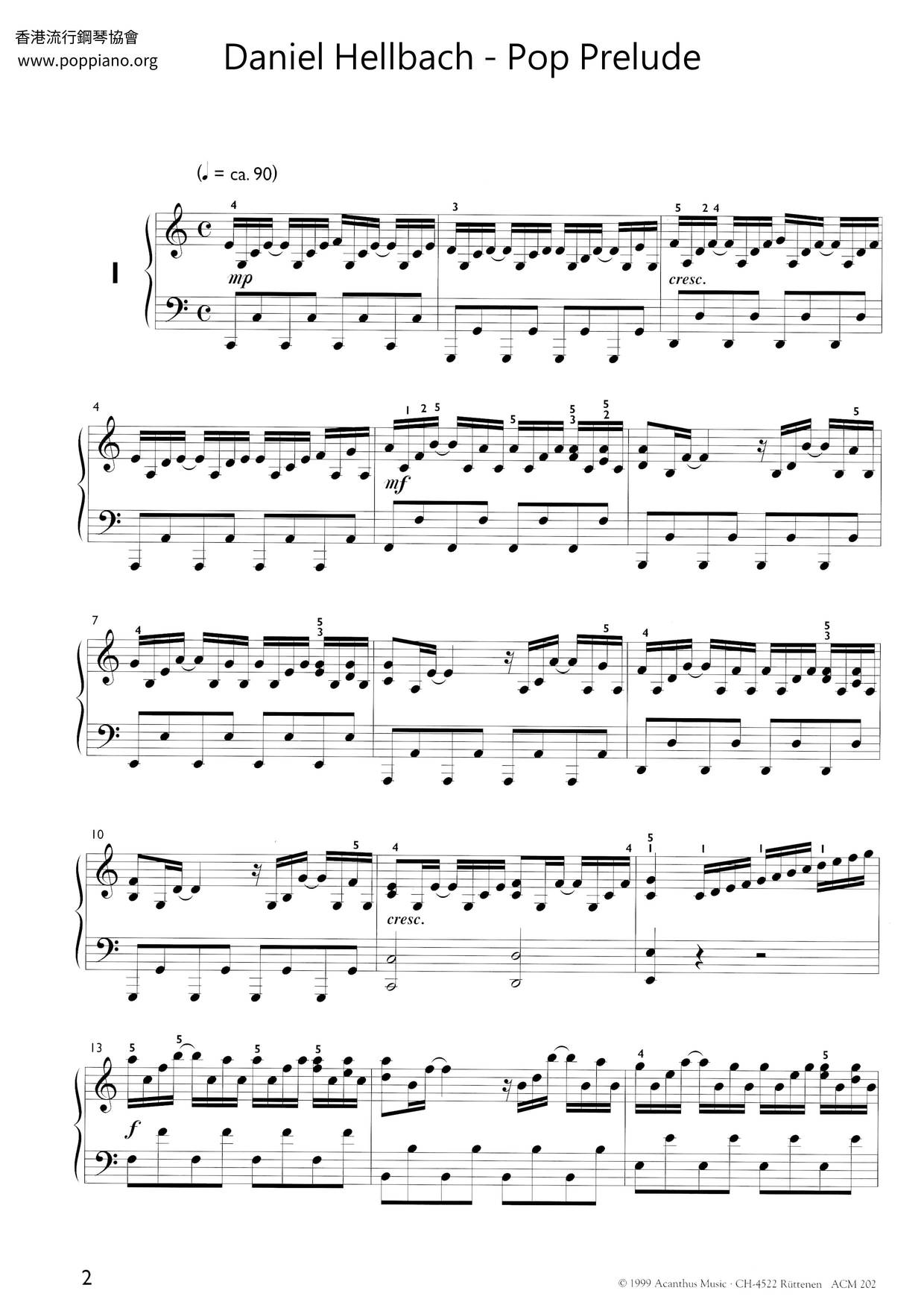 Pop Prelude琴谱