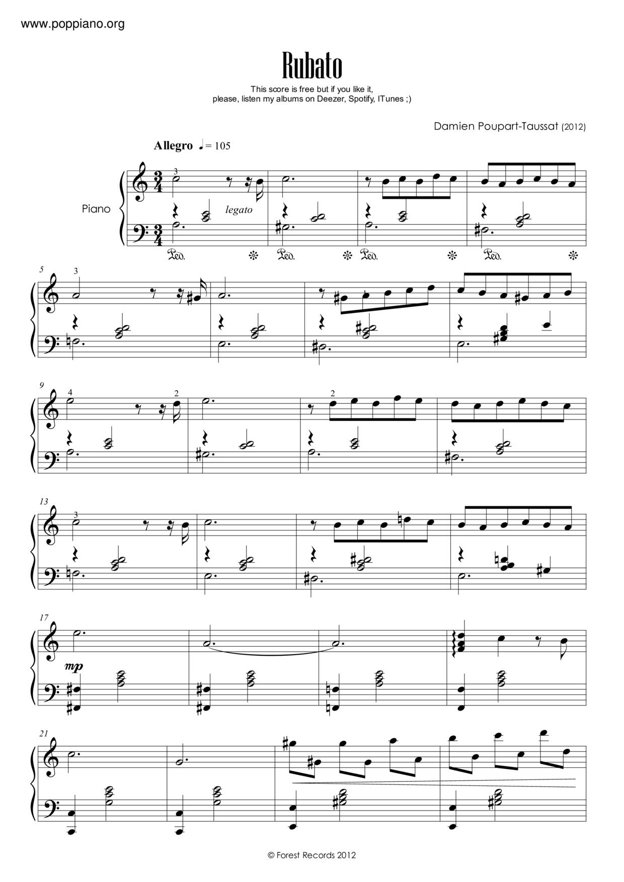 Rubato琴谱