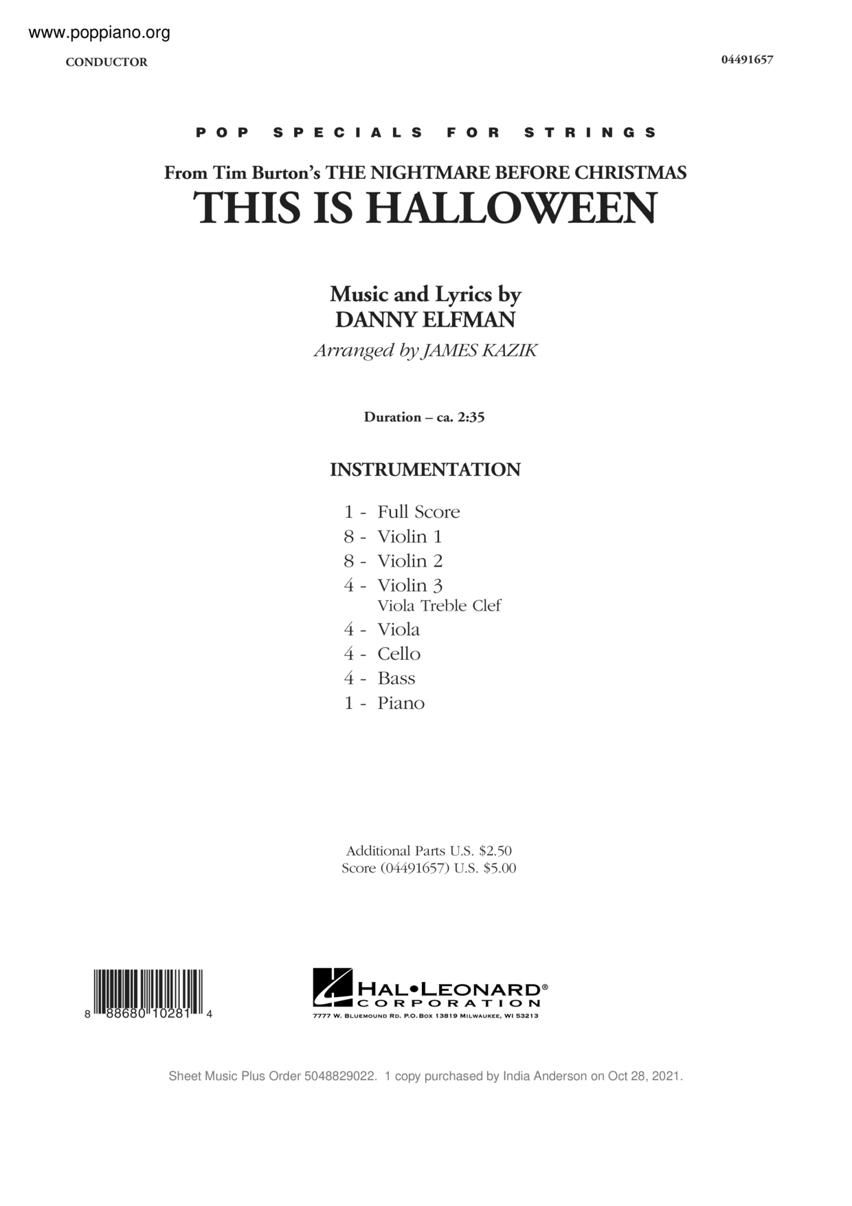 This Is Halloween琴谱