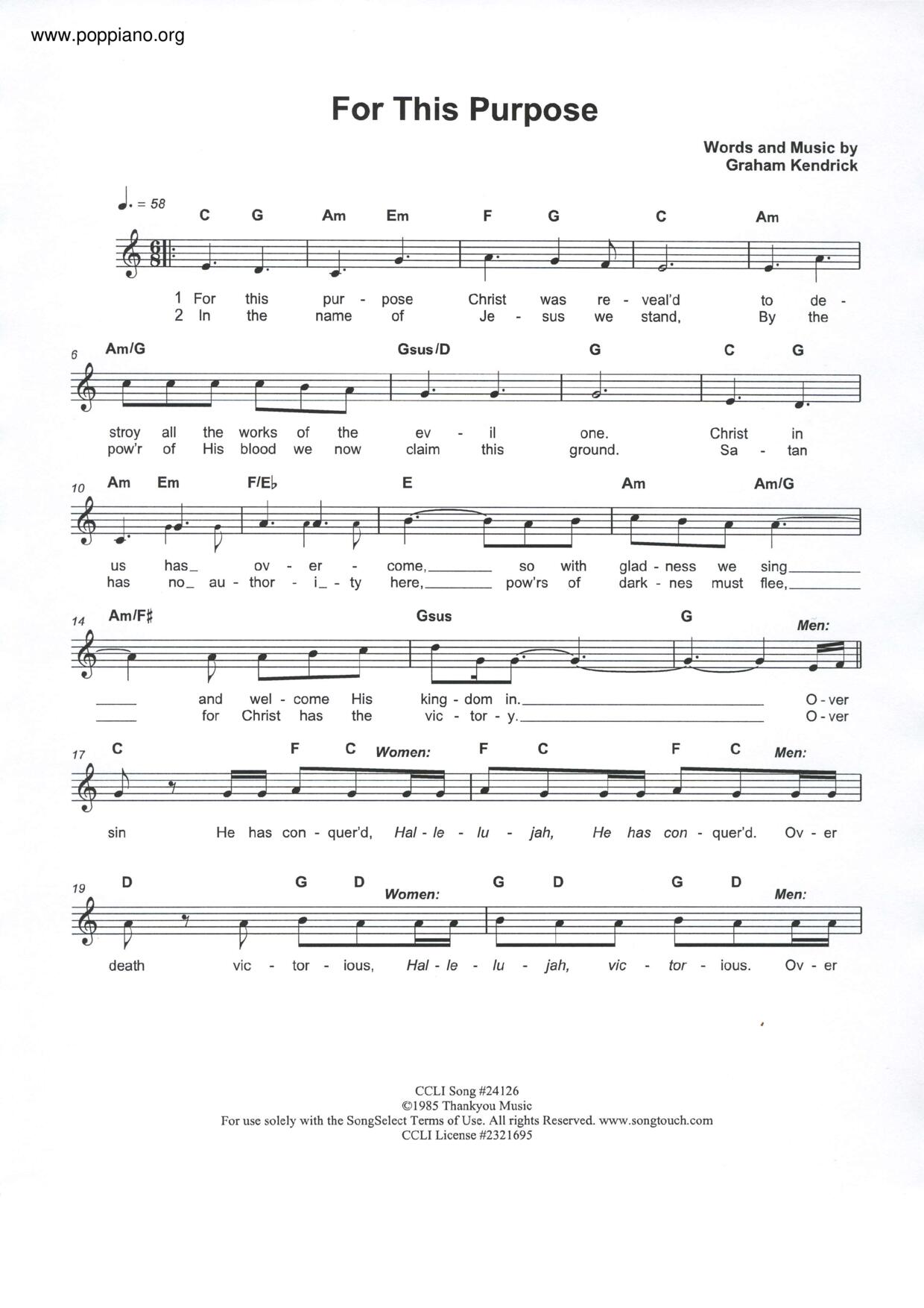For This Purpose琴谱