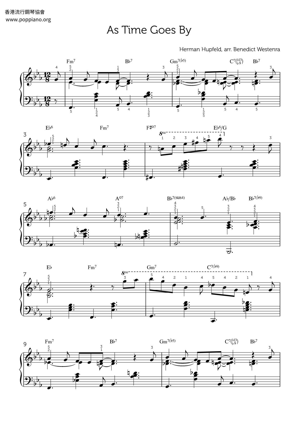 Casablanca - As Time Goes By琴谱