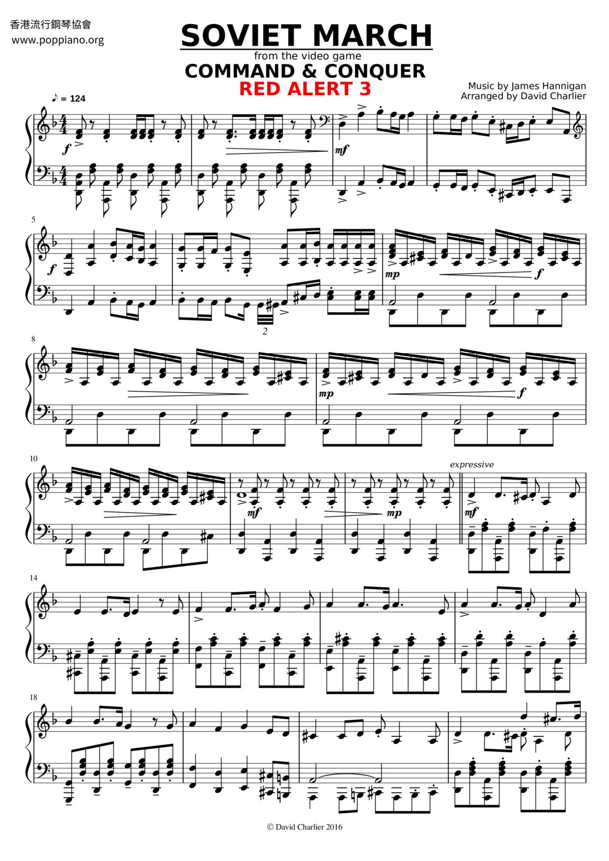 Soviet March琴谱