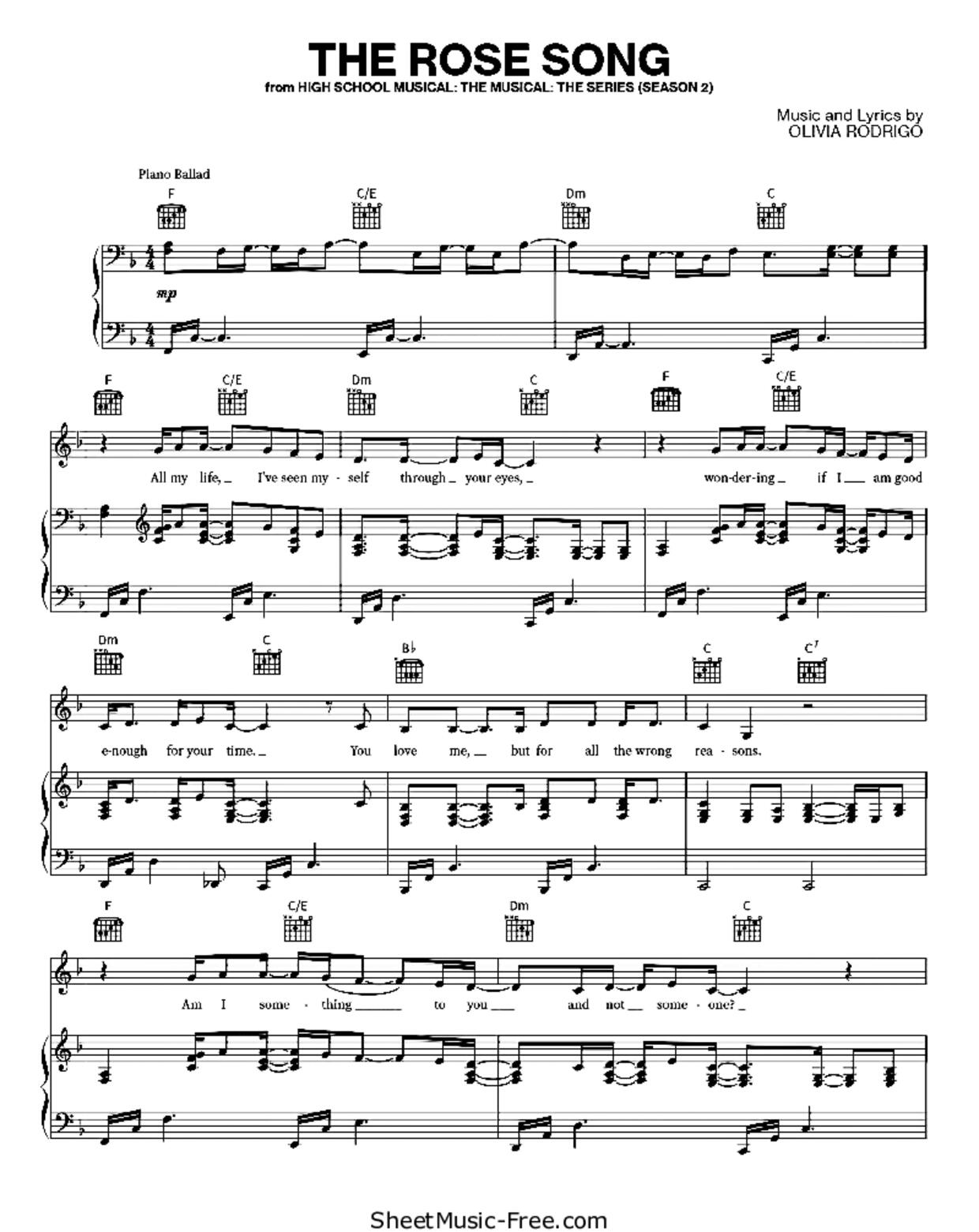 The Rose Song琴谱