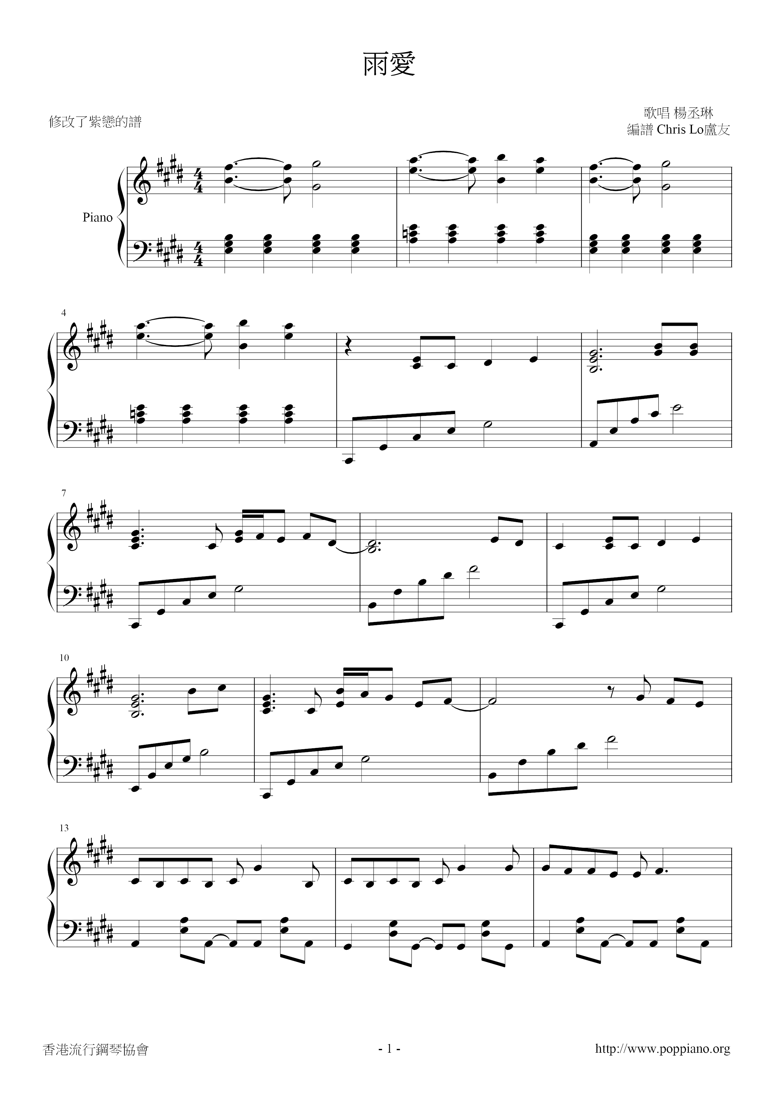 Rain Love Score