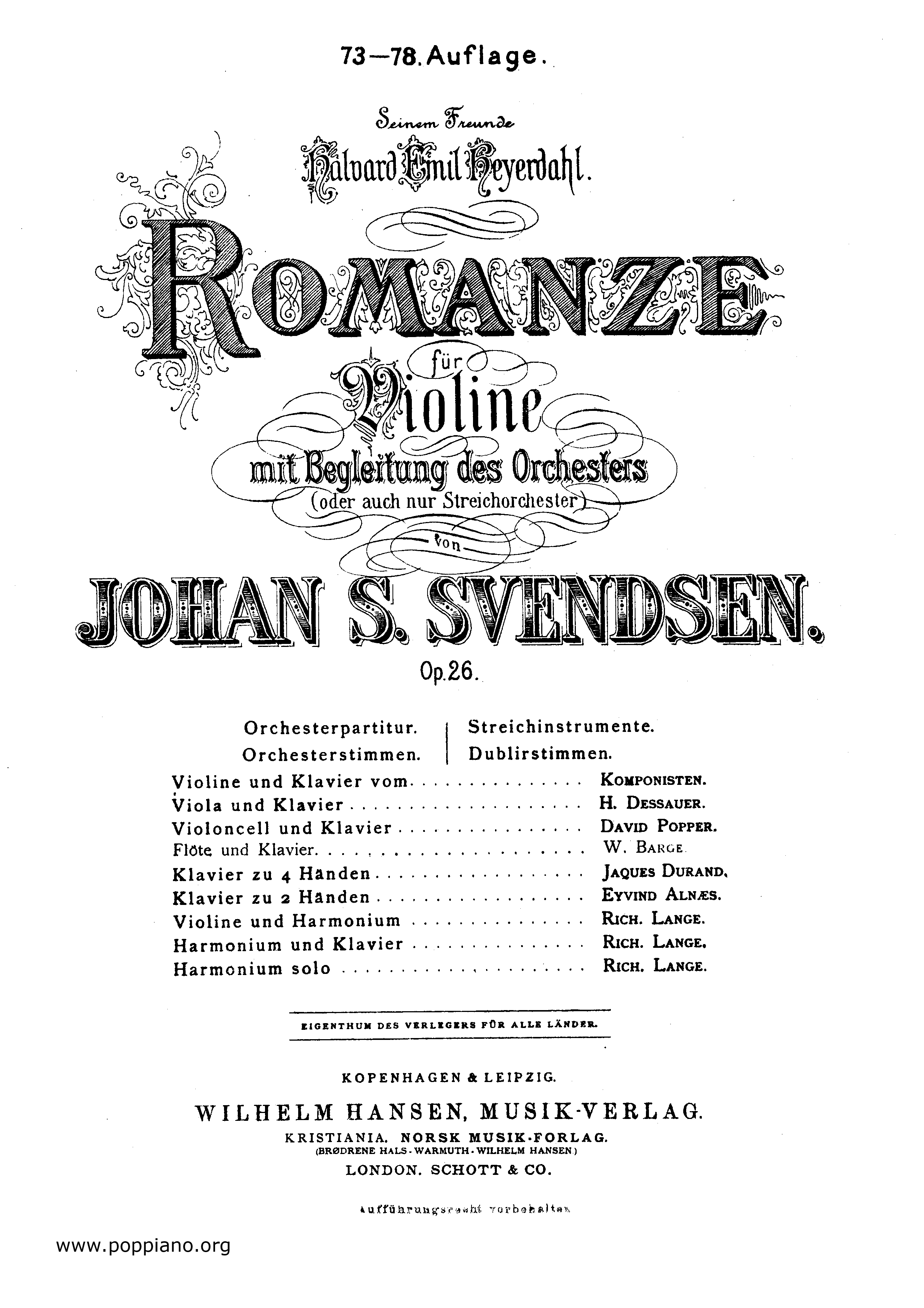 Romanze Score