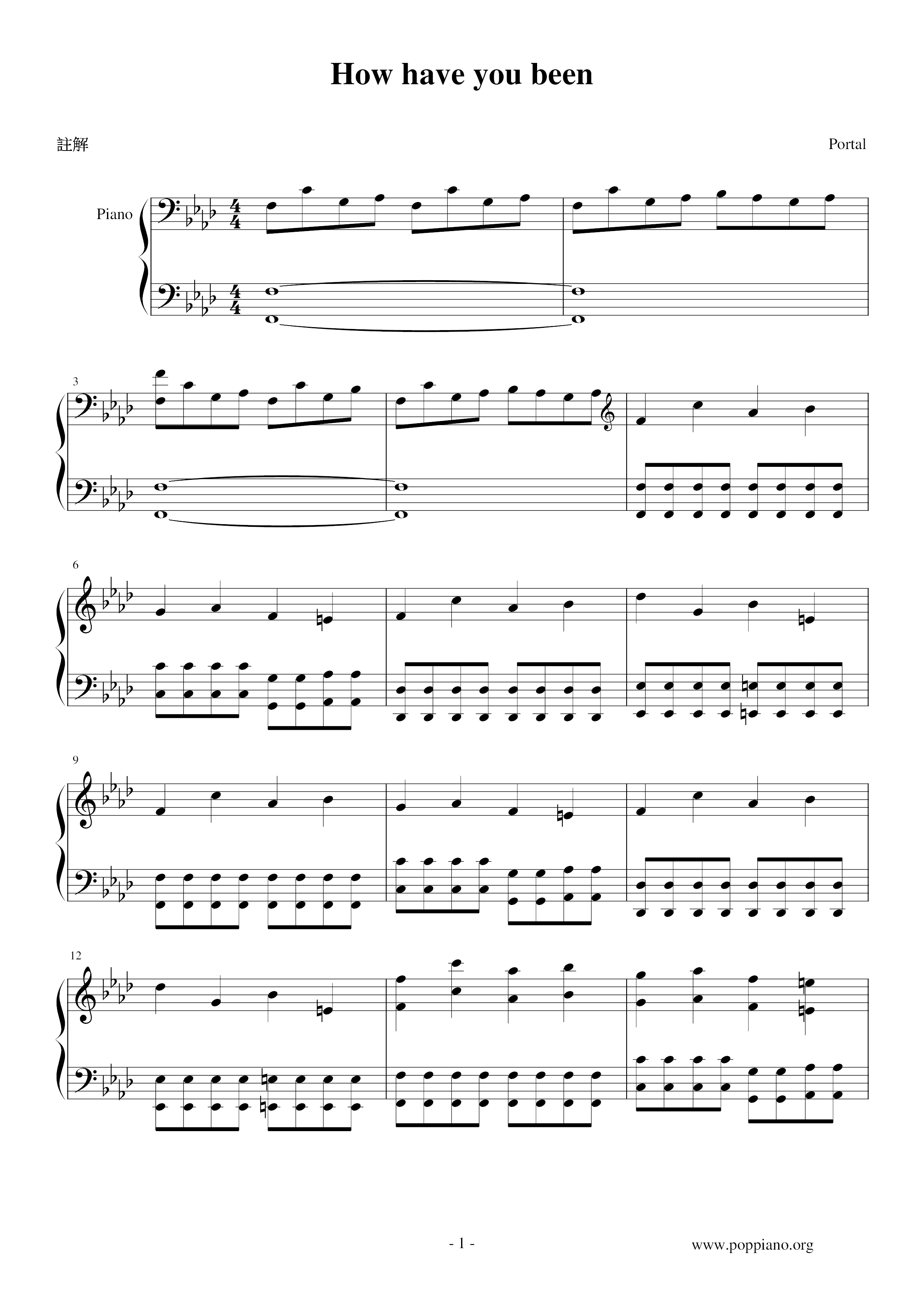 How Have You Been / Reconstructing Science (Game "Portal 2" Episode) Score