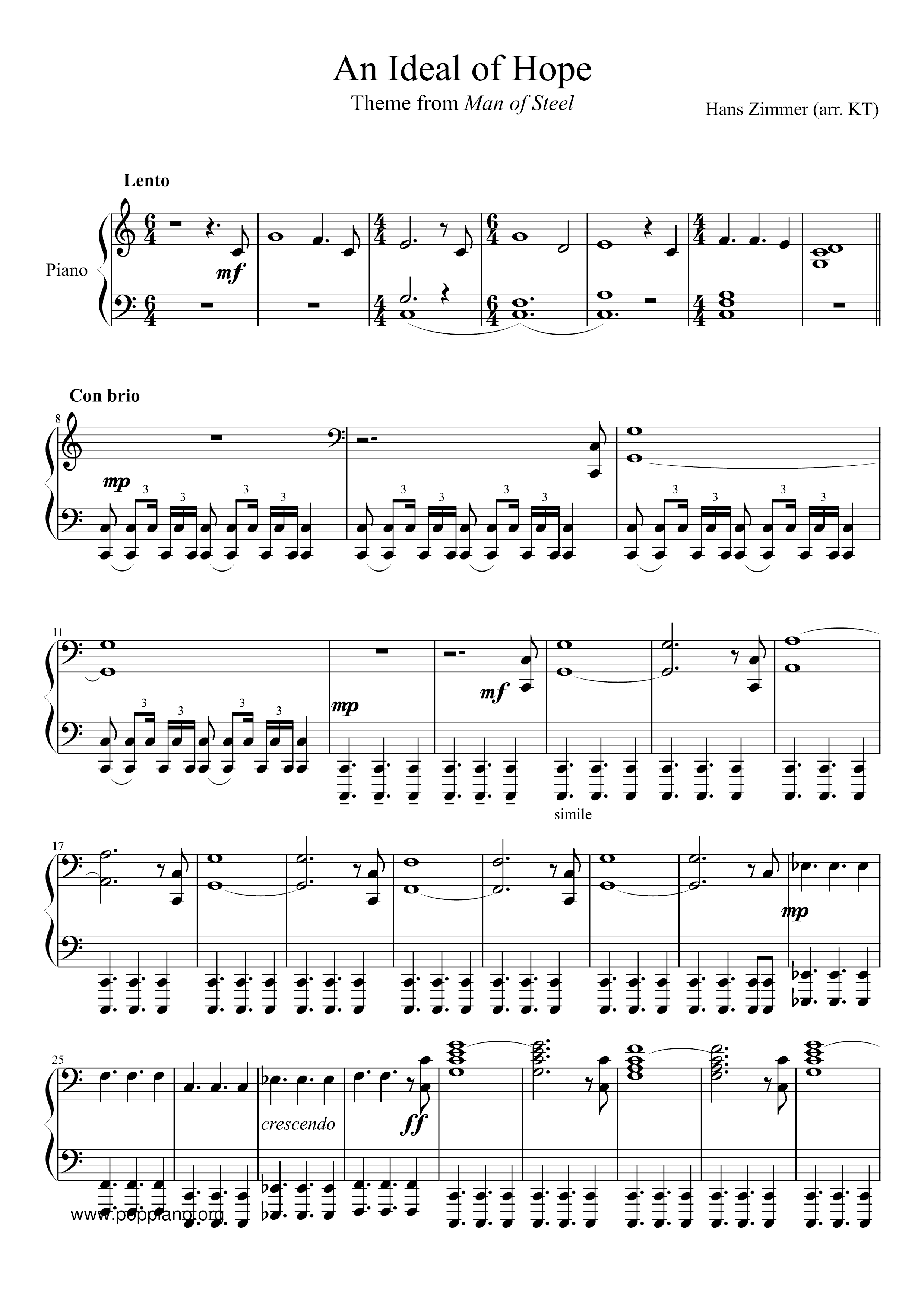 Man Of Steel / An Idea Of Hope Superman: Iron Hero Movie Theme Song Score
