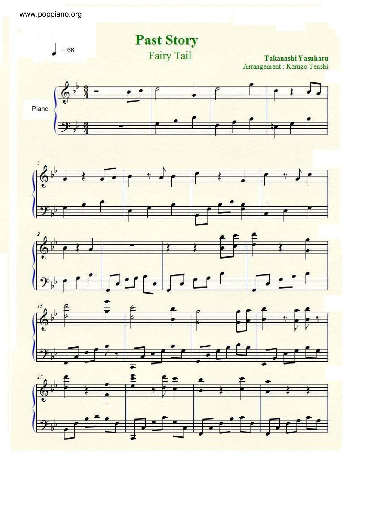 Fairy Tail OST-Past Story Score