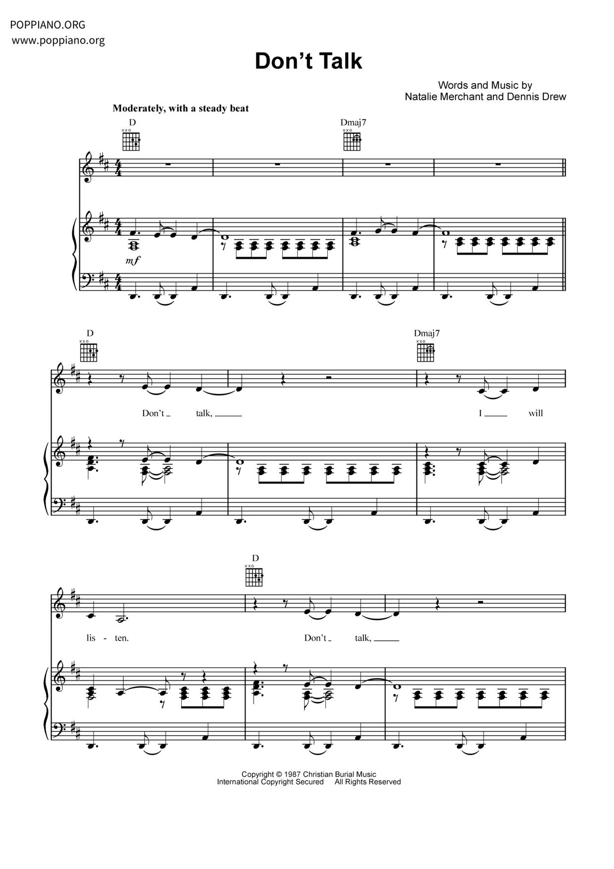 Don't Talk Score