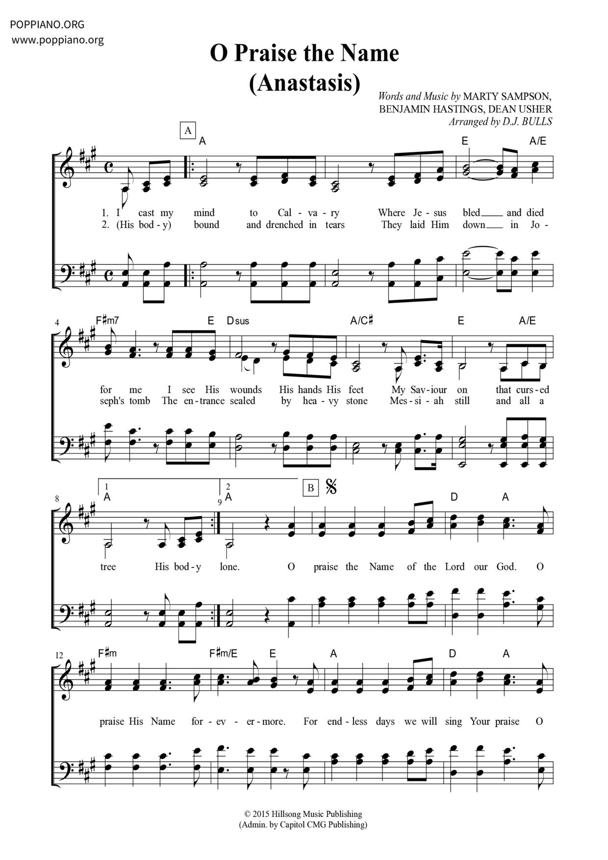 O Praise The Name Score
