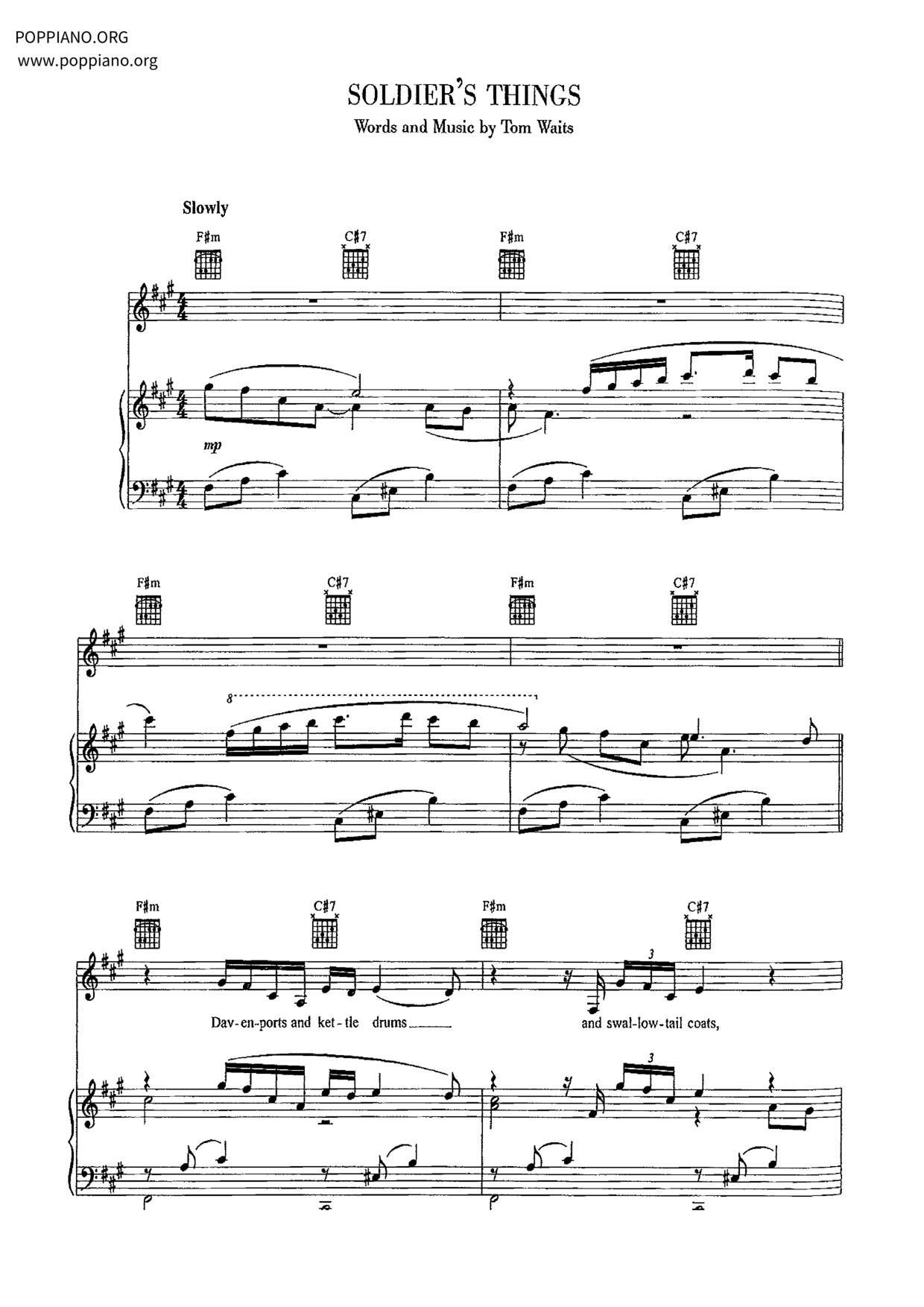 Soldier's Things Score