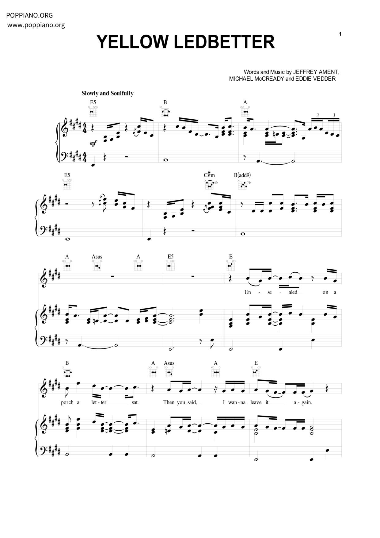 Yellow Ledbetter Score