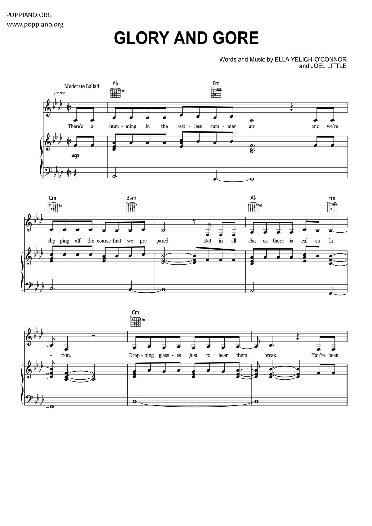 Glory And Gore Score