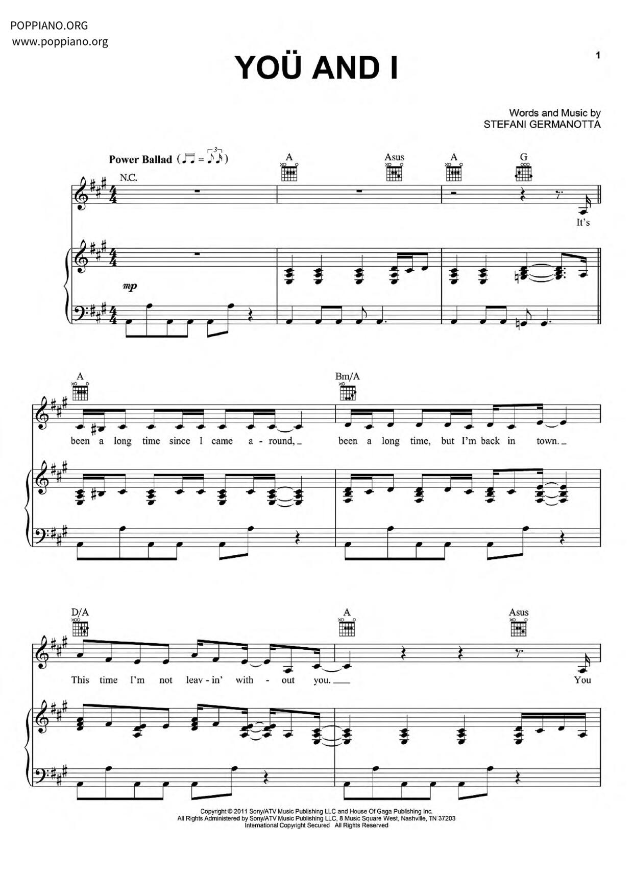 You And I Score