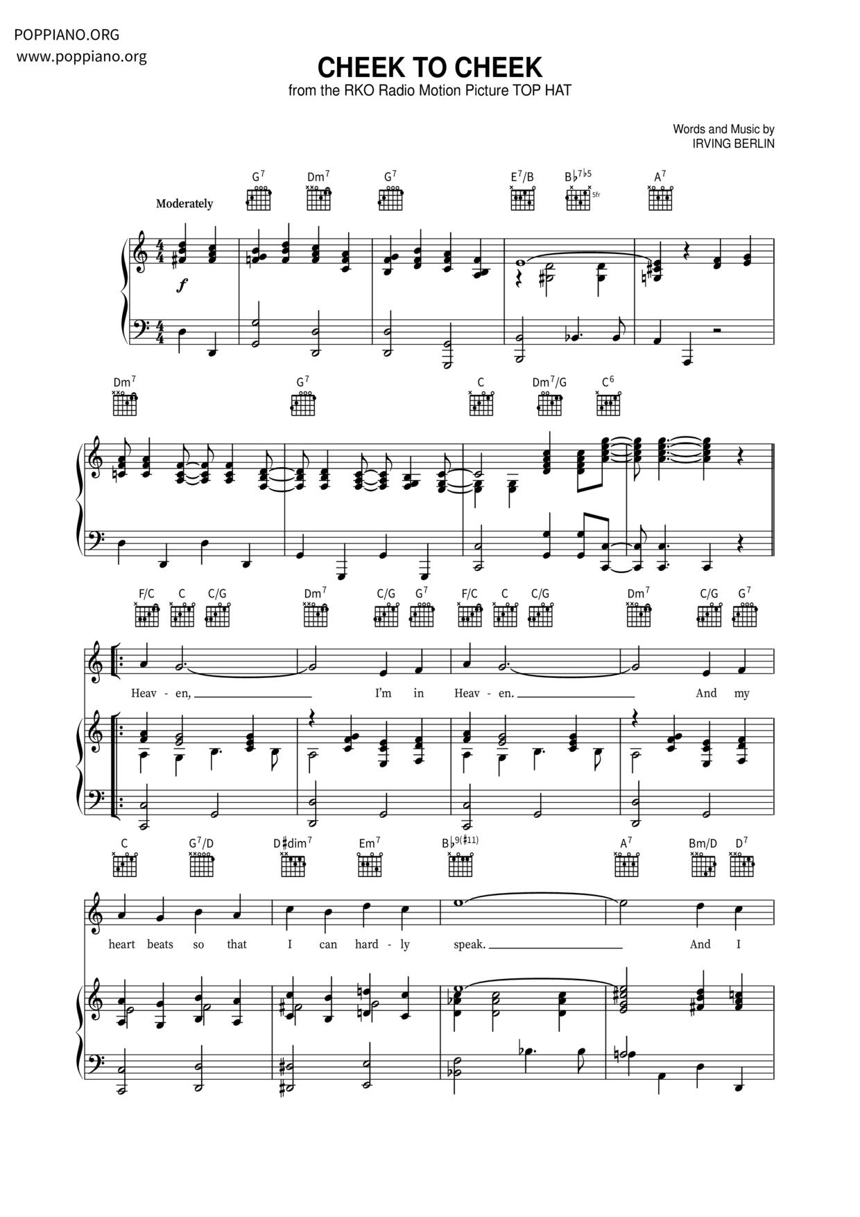 Cheek To Cheek Score