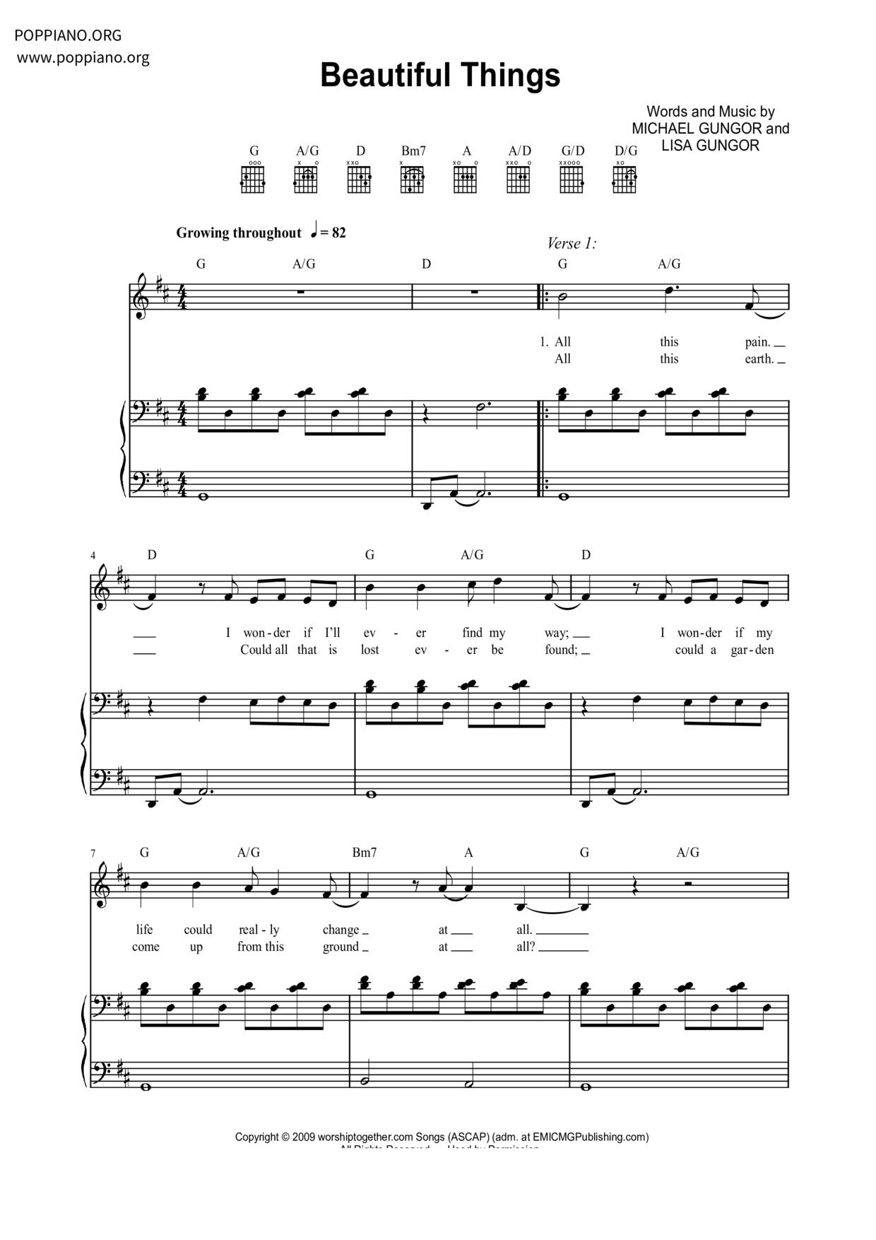 Beautiful Things Score