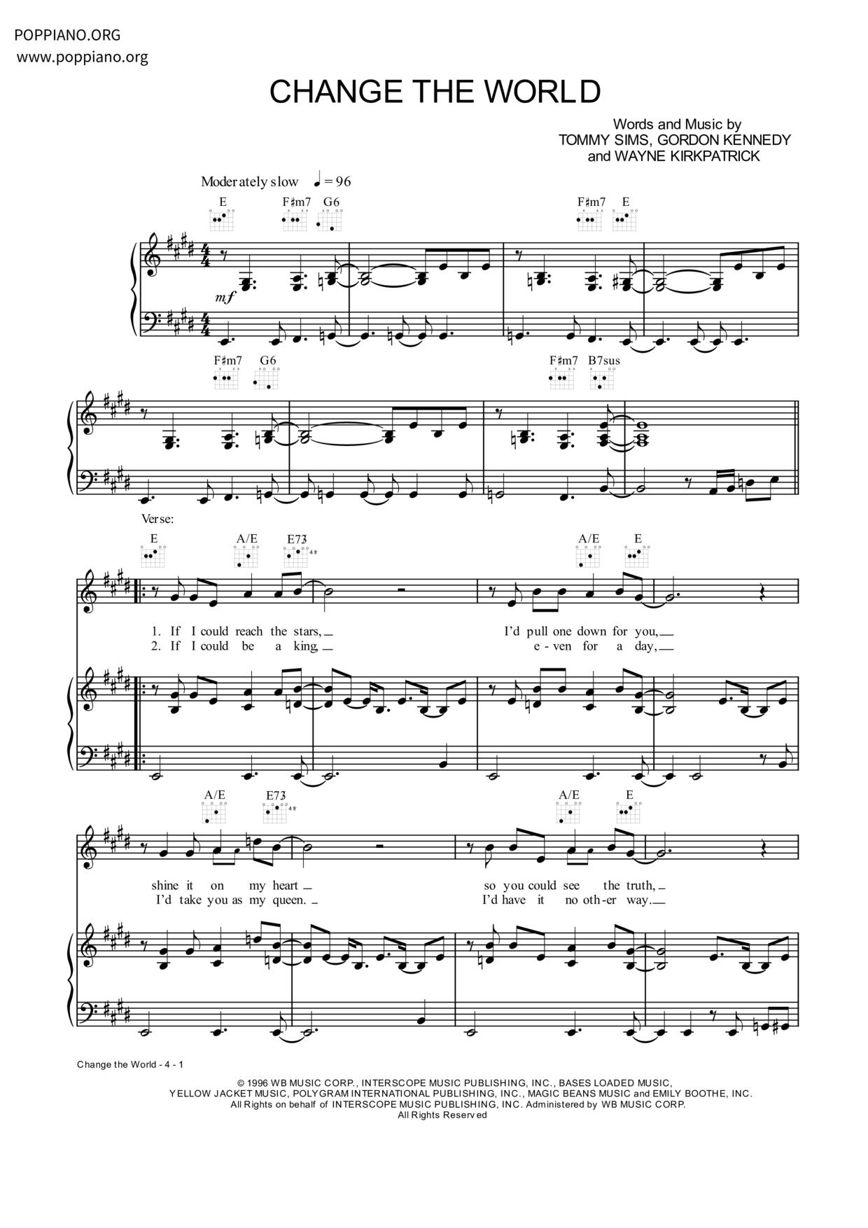 Change The World Score