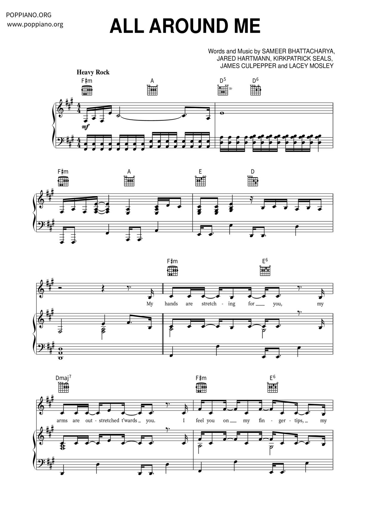 All Around Me Score