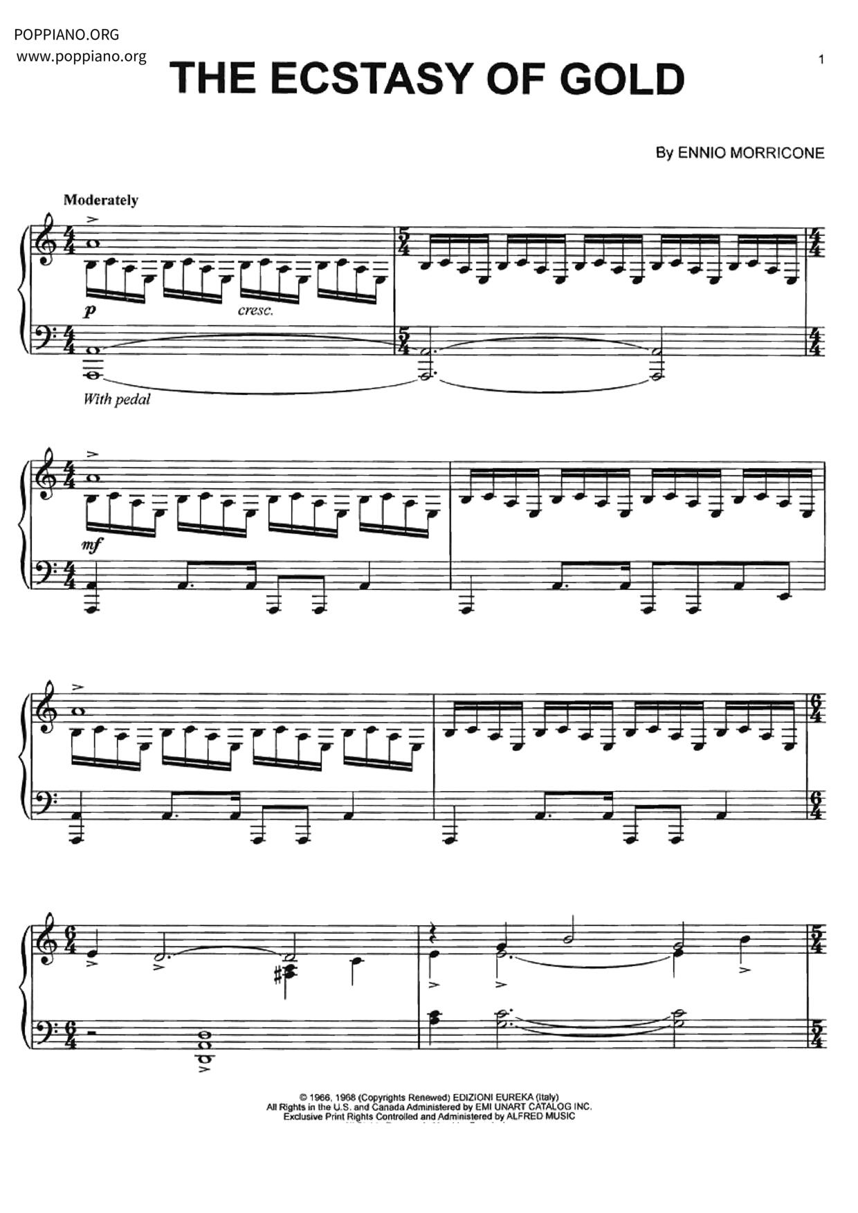 The Ecstasy Of Gold Score