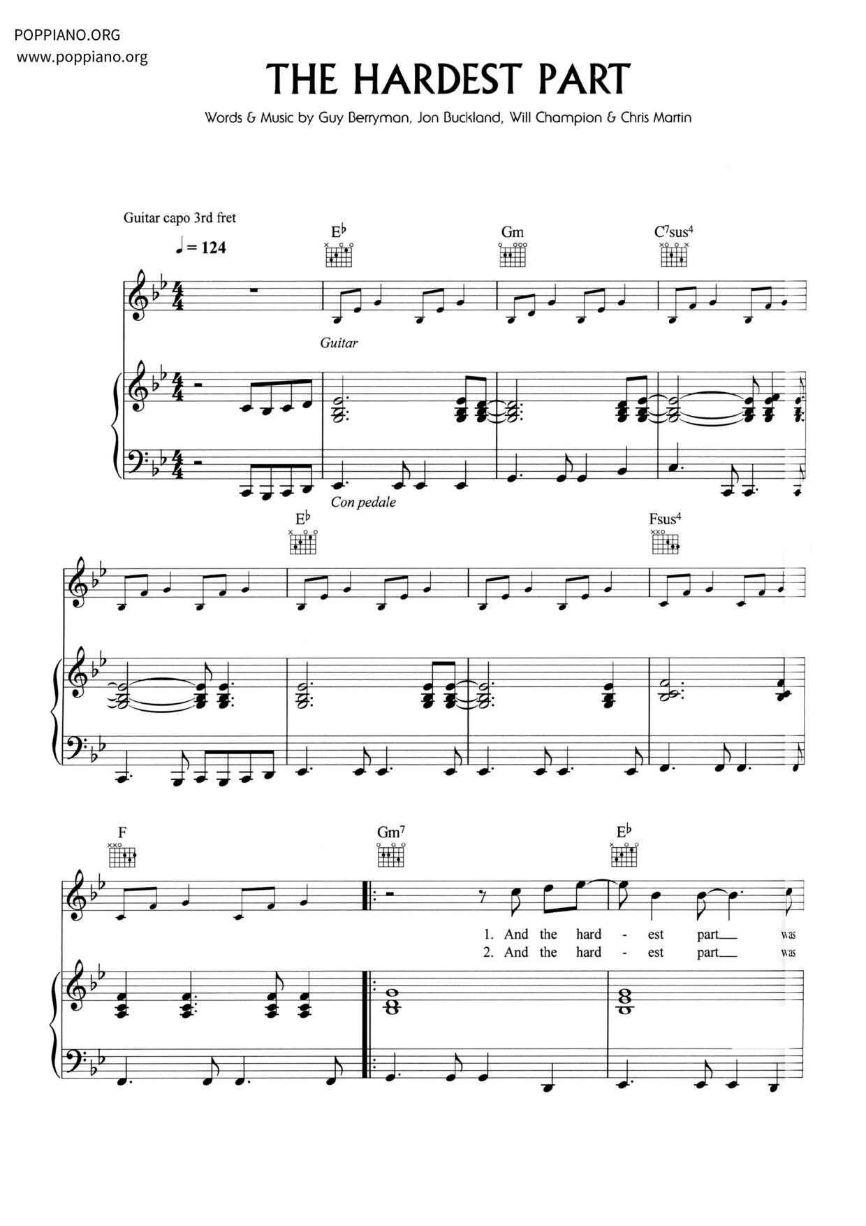 The Hardest Part Score