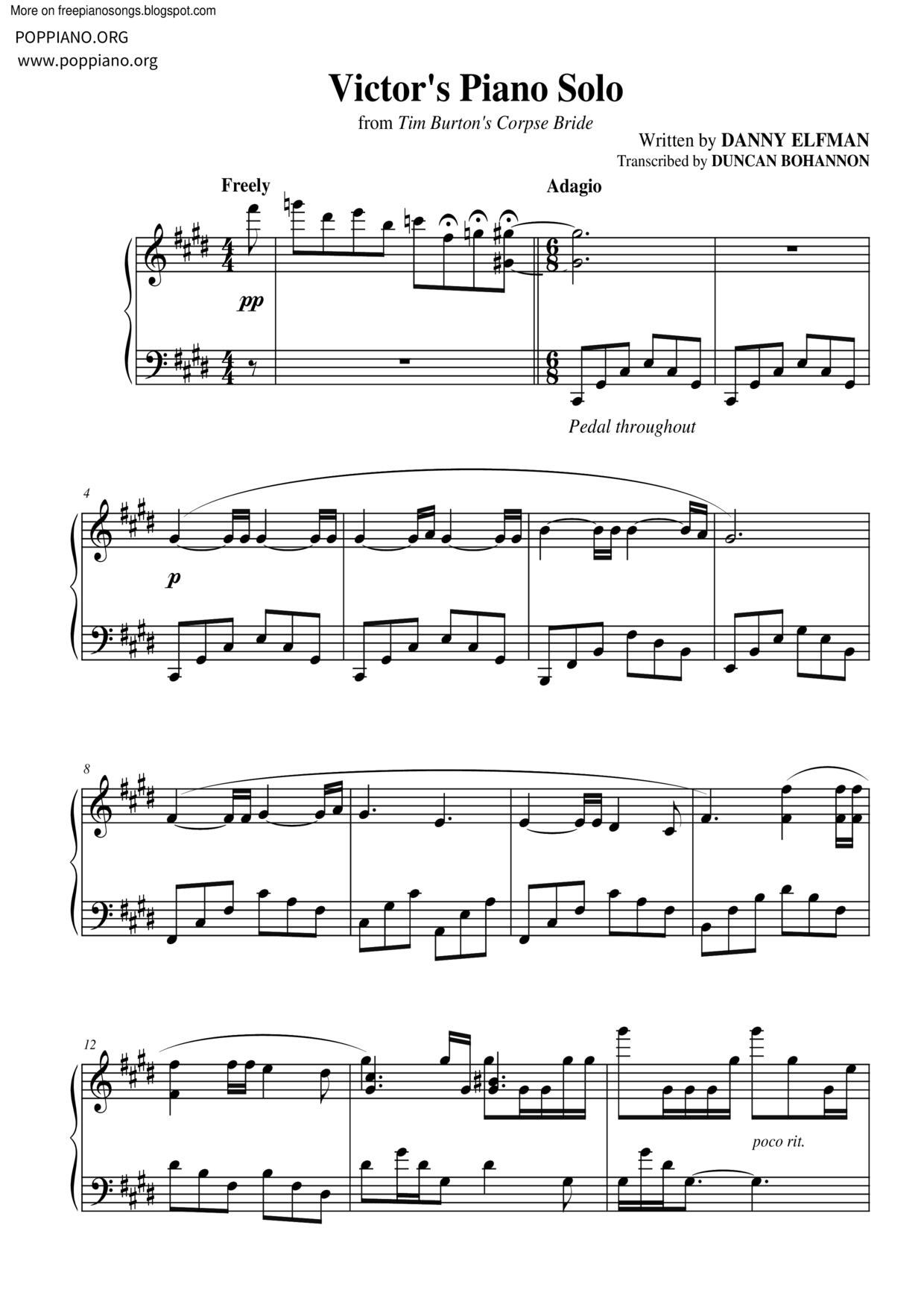 Victor's Piano Solo Score