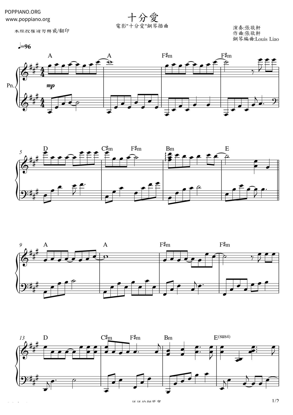 Encanto - Waiting On A Miracle Score