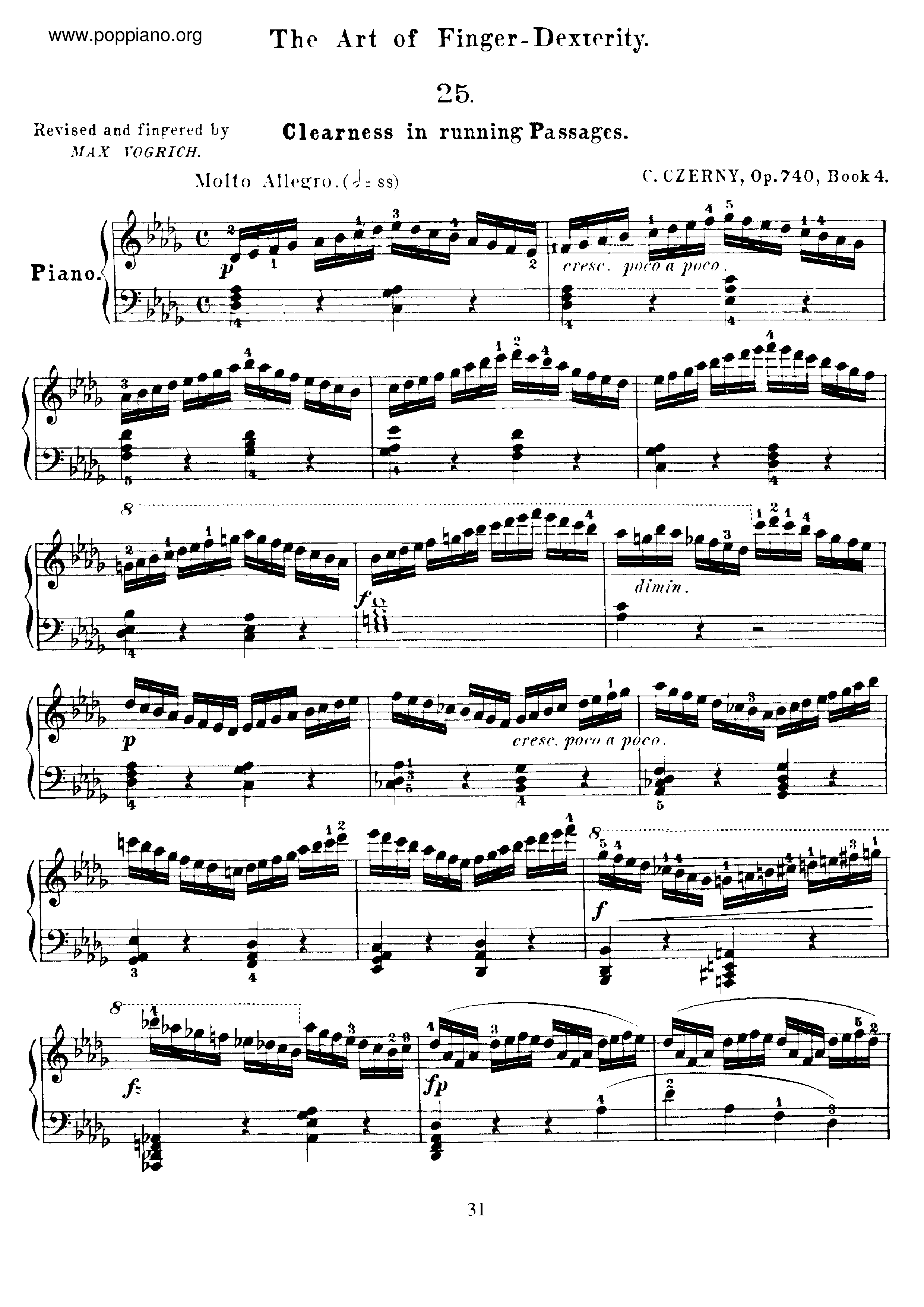 The Art Of Finger Dexterity, Op.740 book 4 Score