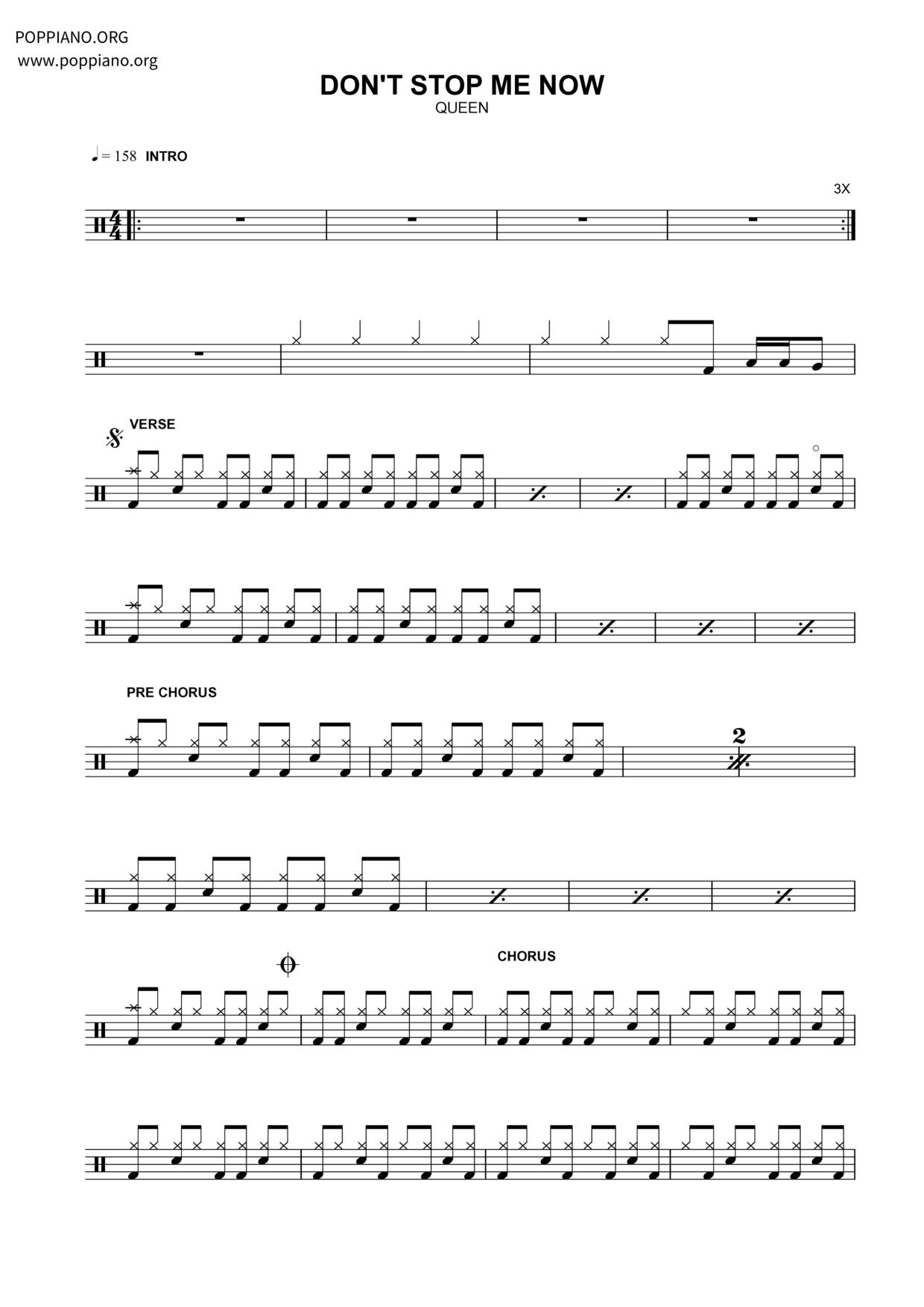 Don't Stop Me Now Score