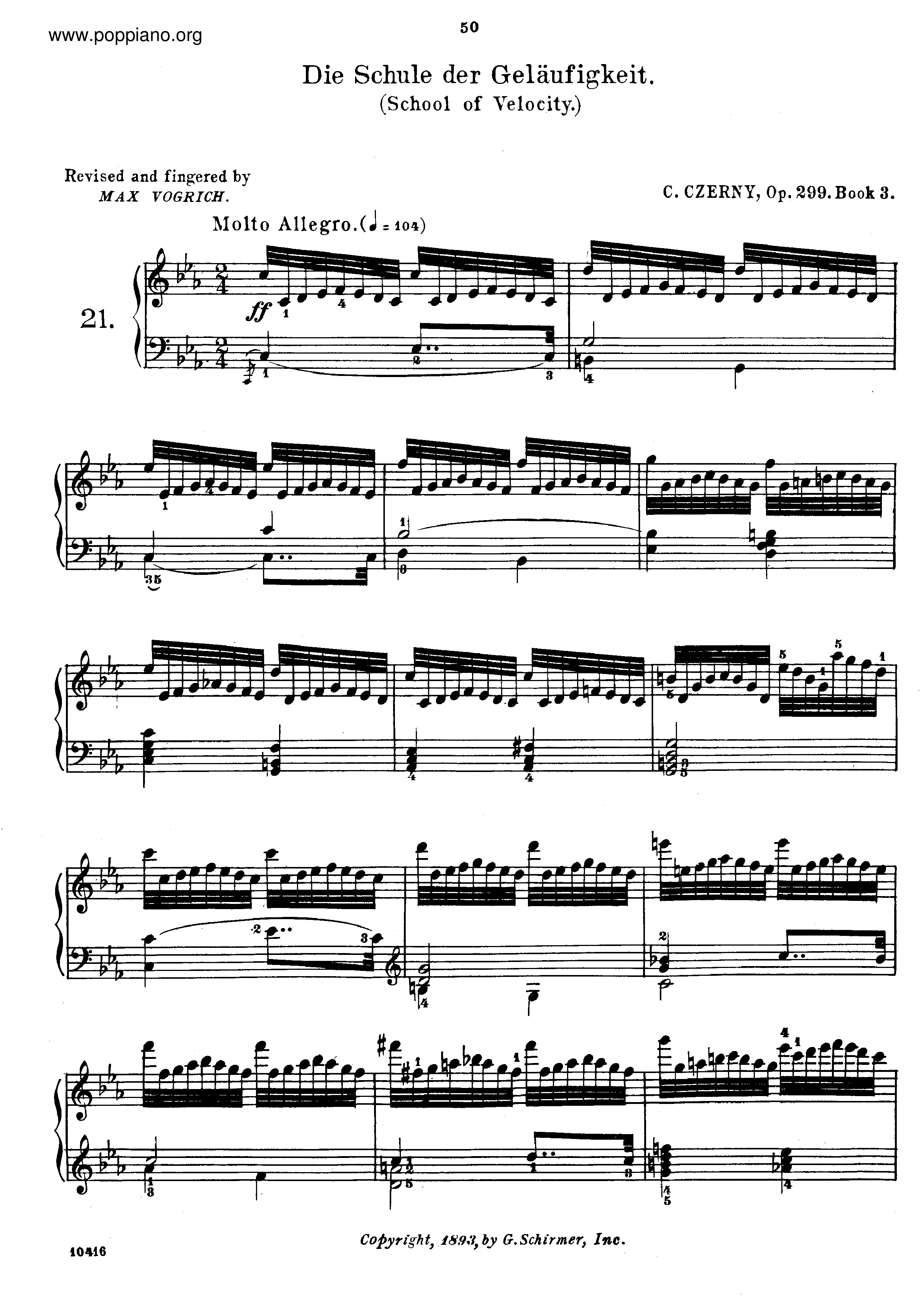 School Of Velocity, Op.299 book 3 Score