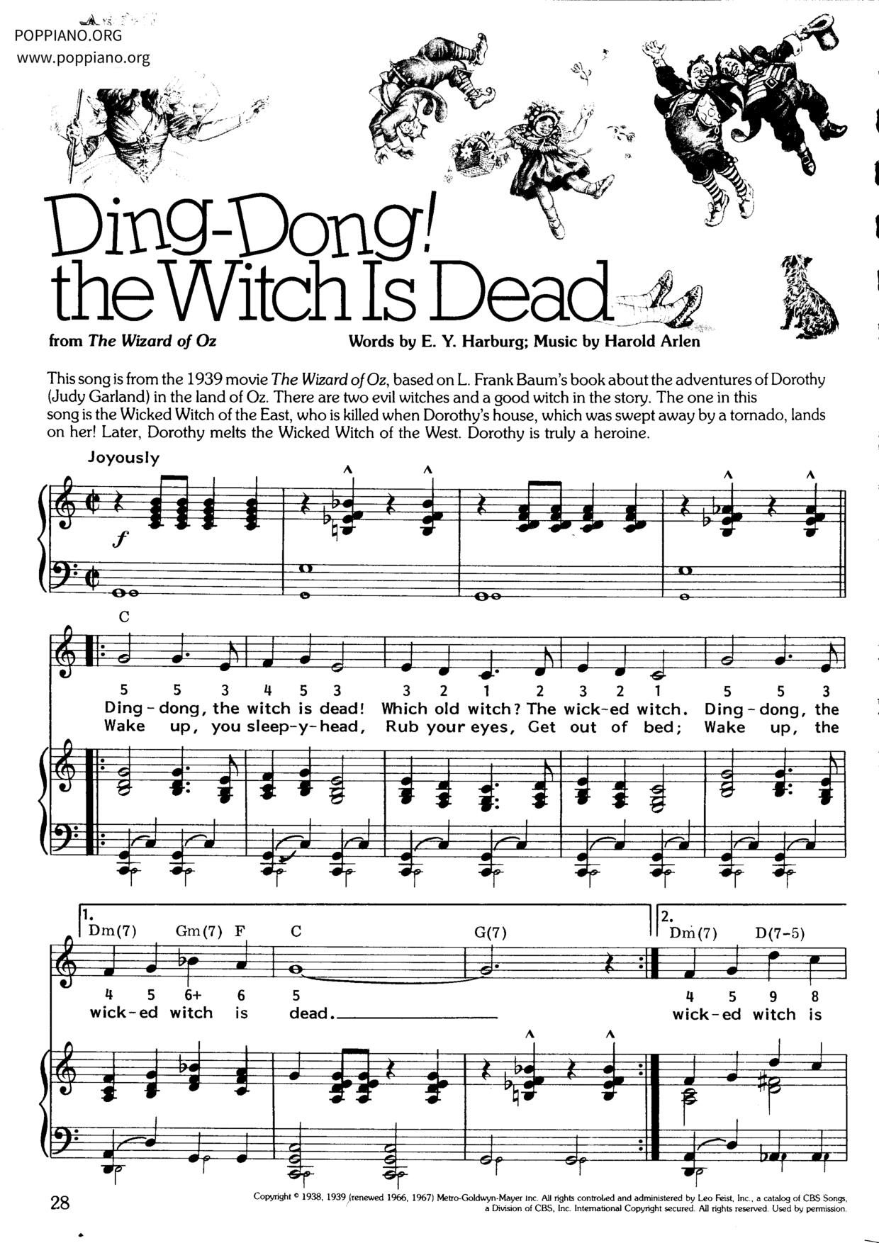 Ding-Dong! The Witch Is Dead Score