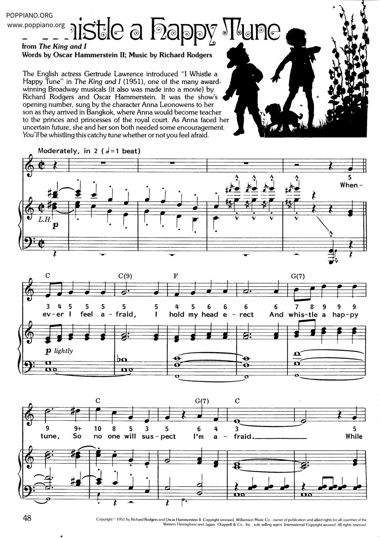 I Whistle A Happy Tune Score