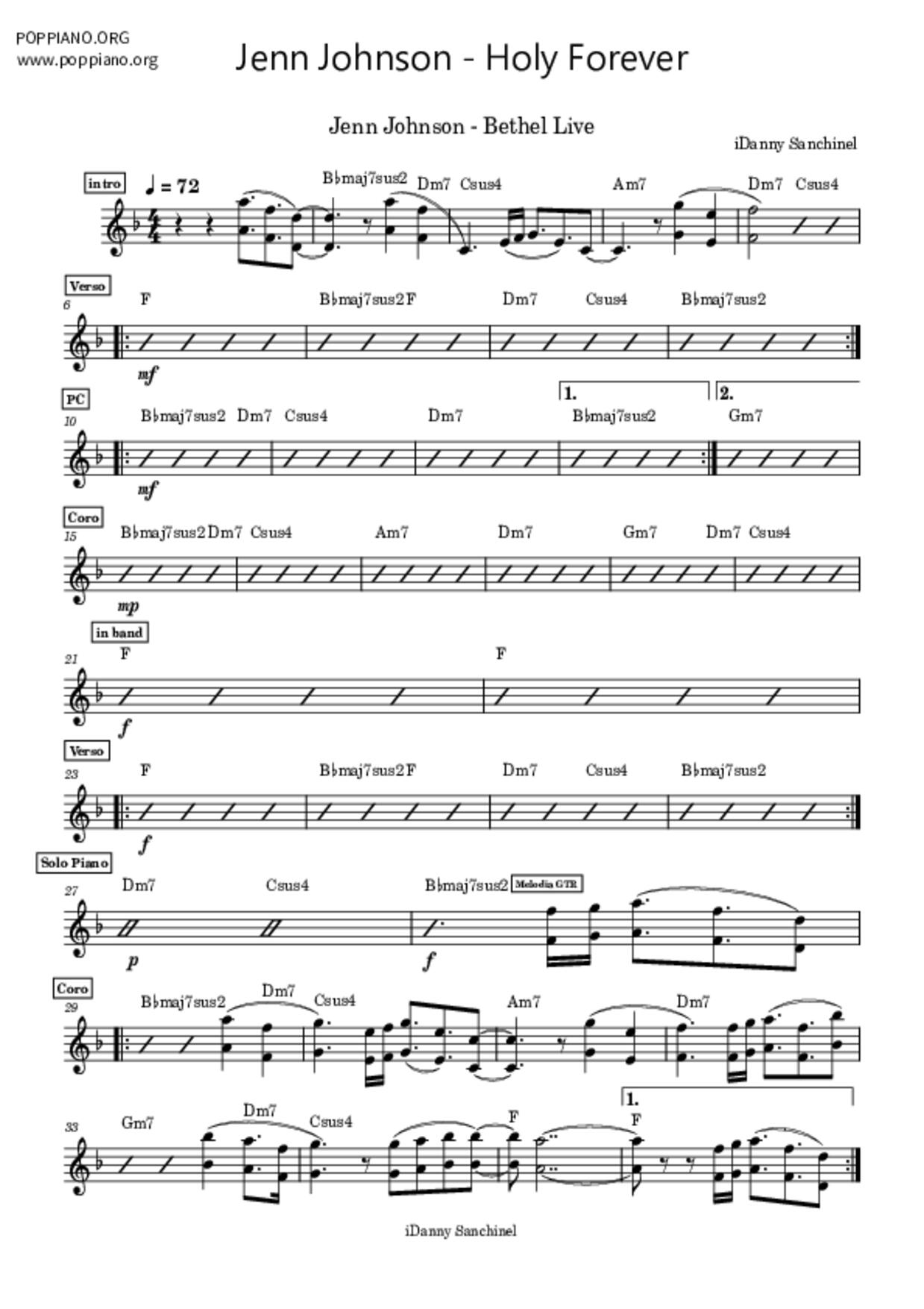 Holy Forever Score