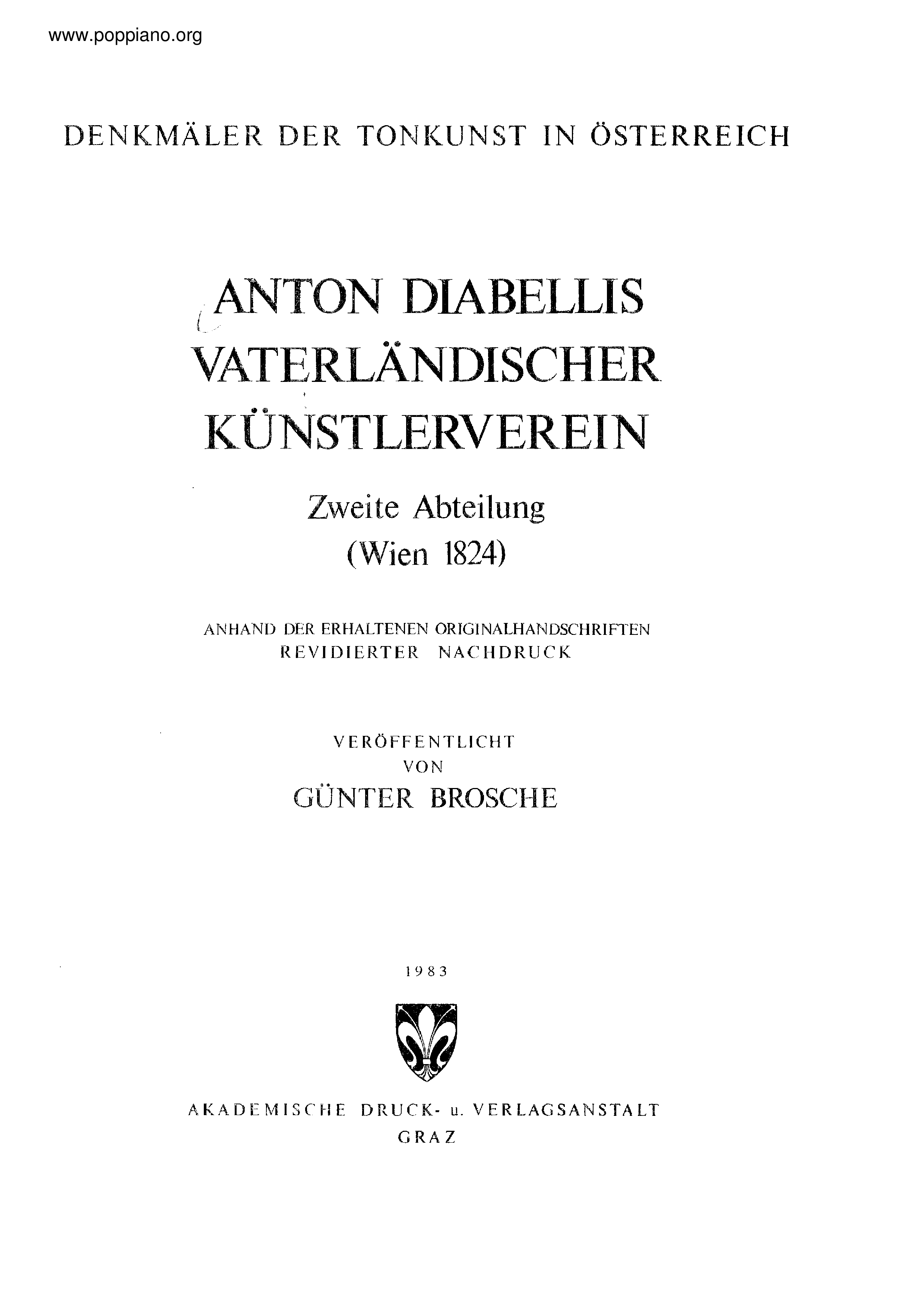 Vaterlandische Kunstlerverein Score