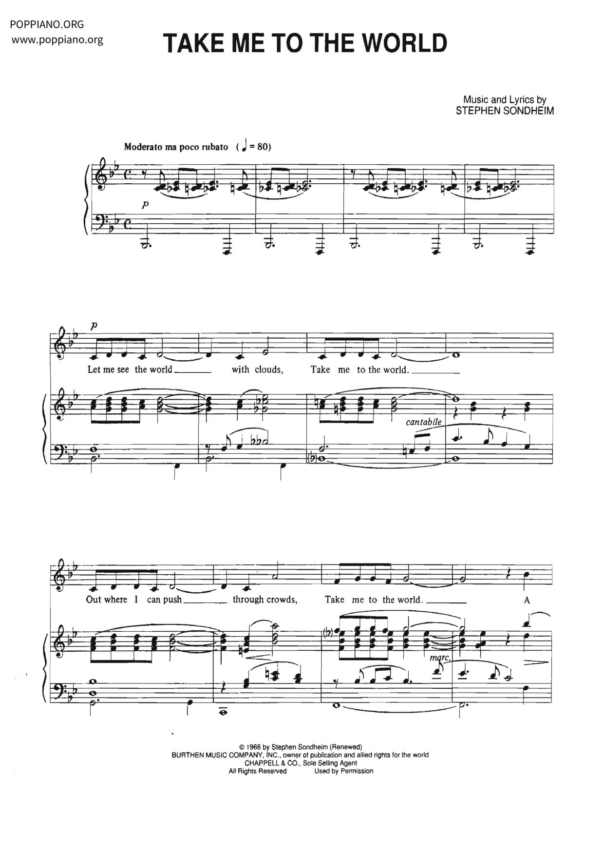Take Me To The World Score