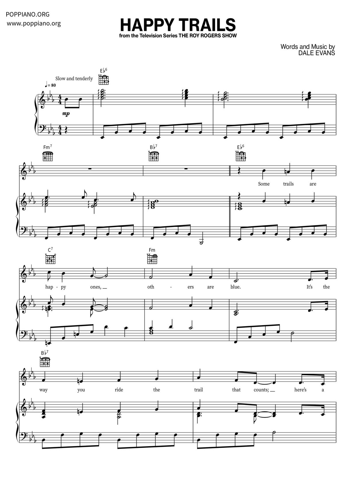 Happy Trails Score